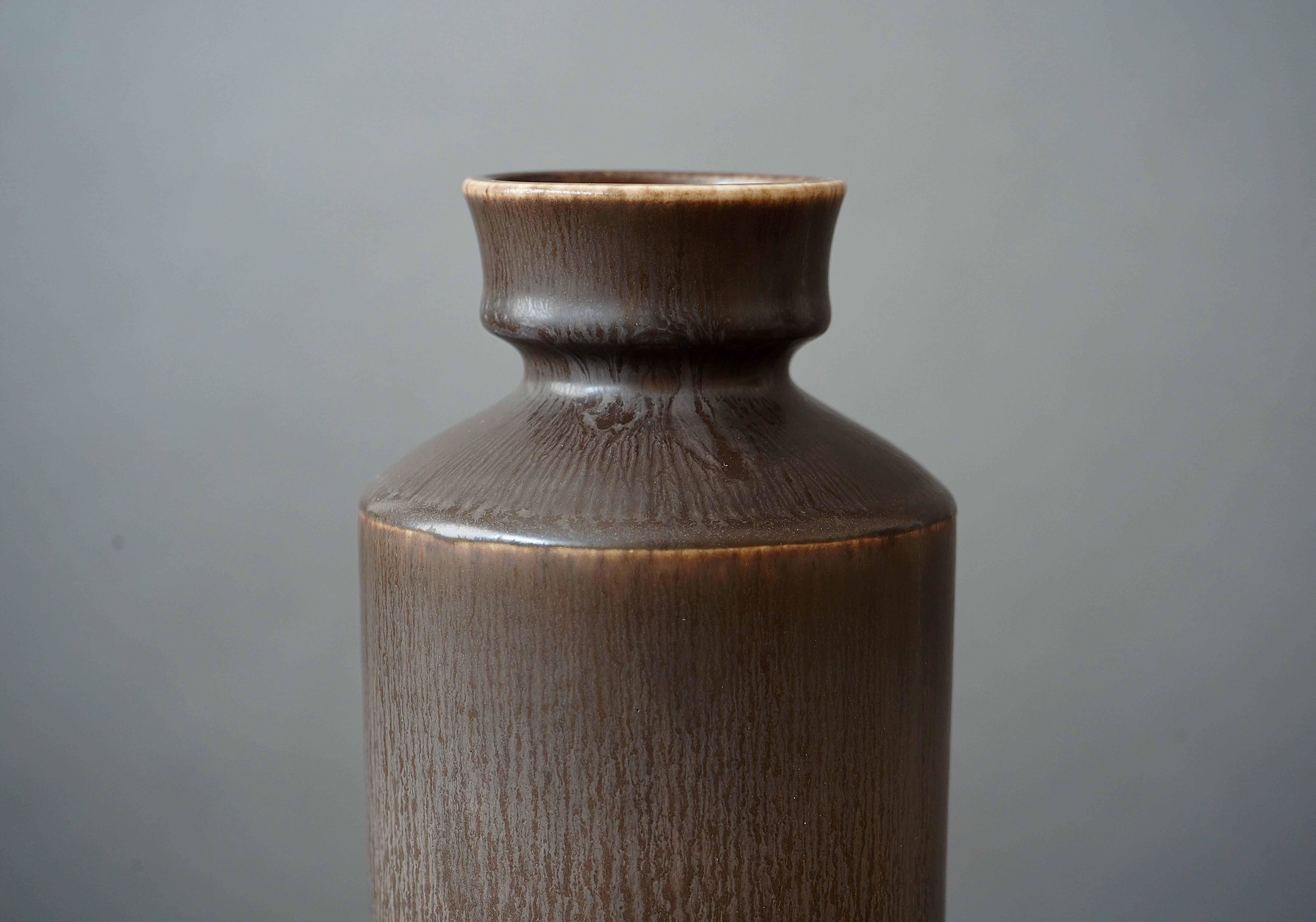 Swedish Stoneware Vase by Berndt Friberg for Gustavsberg, Sweden, 1964 For Sale