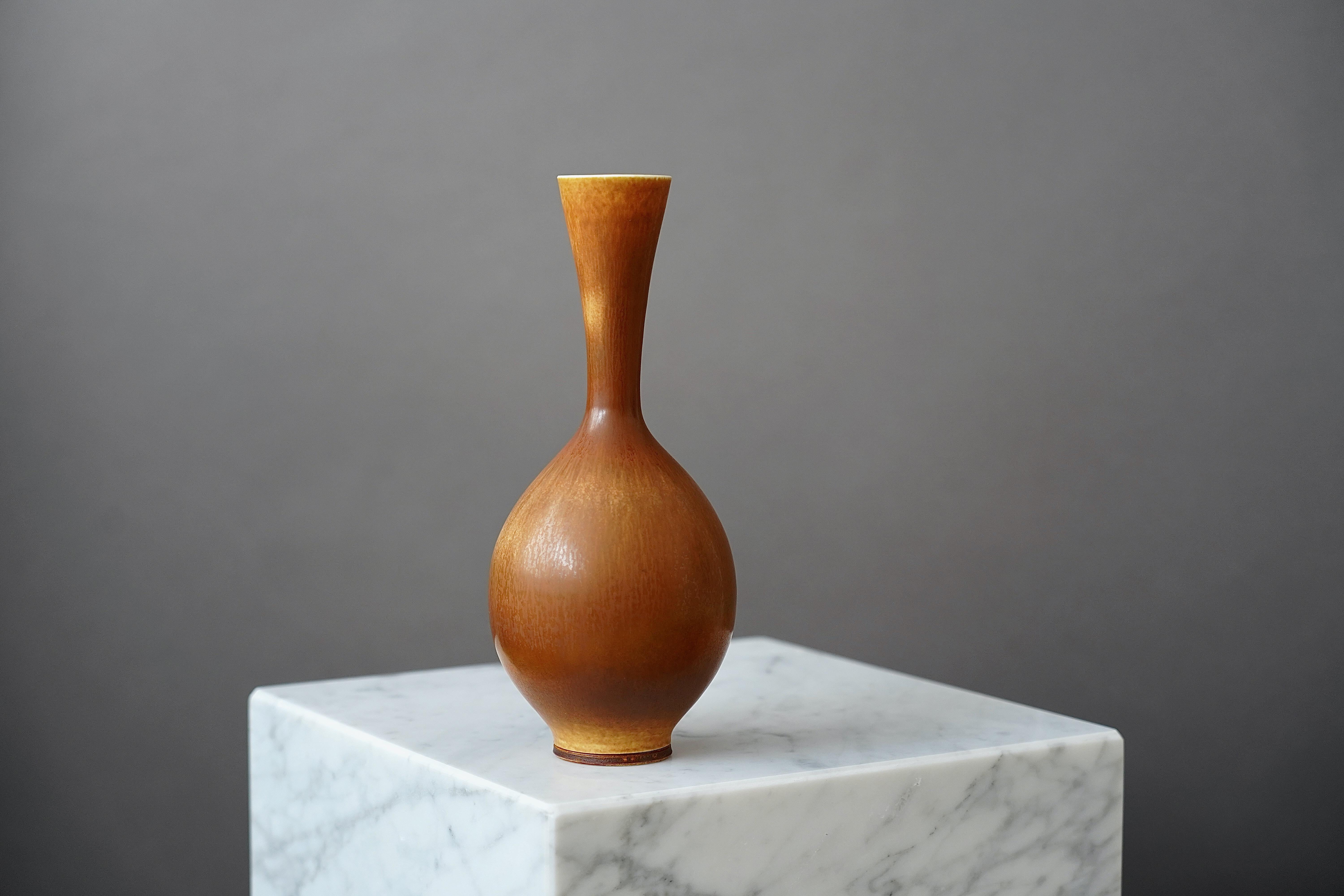 Late 20th Century Stoneware Vase by Berndt Friberg for Gustavsberg, Sweden, 1975 For Sale
