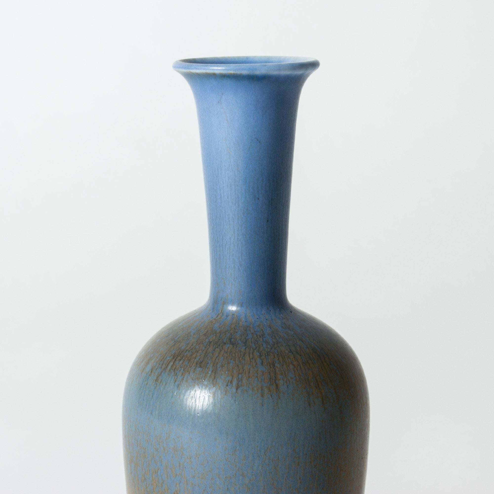 Scandinavian Modern Stoneware Vase by Berndt Friberg, Gustavsberg, Sweden, 1950s For Sale