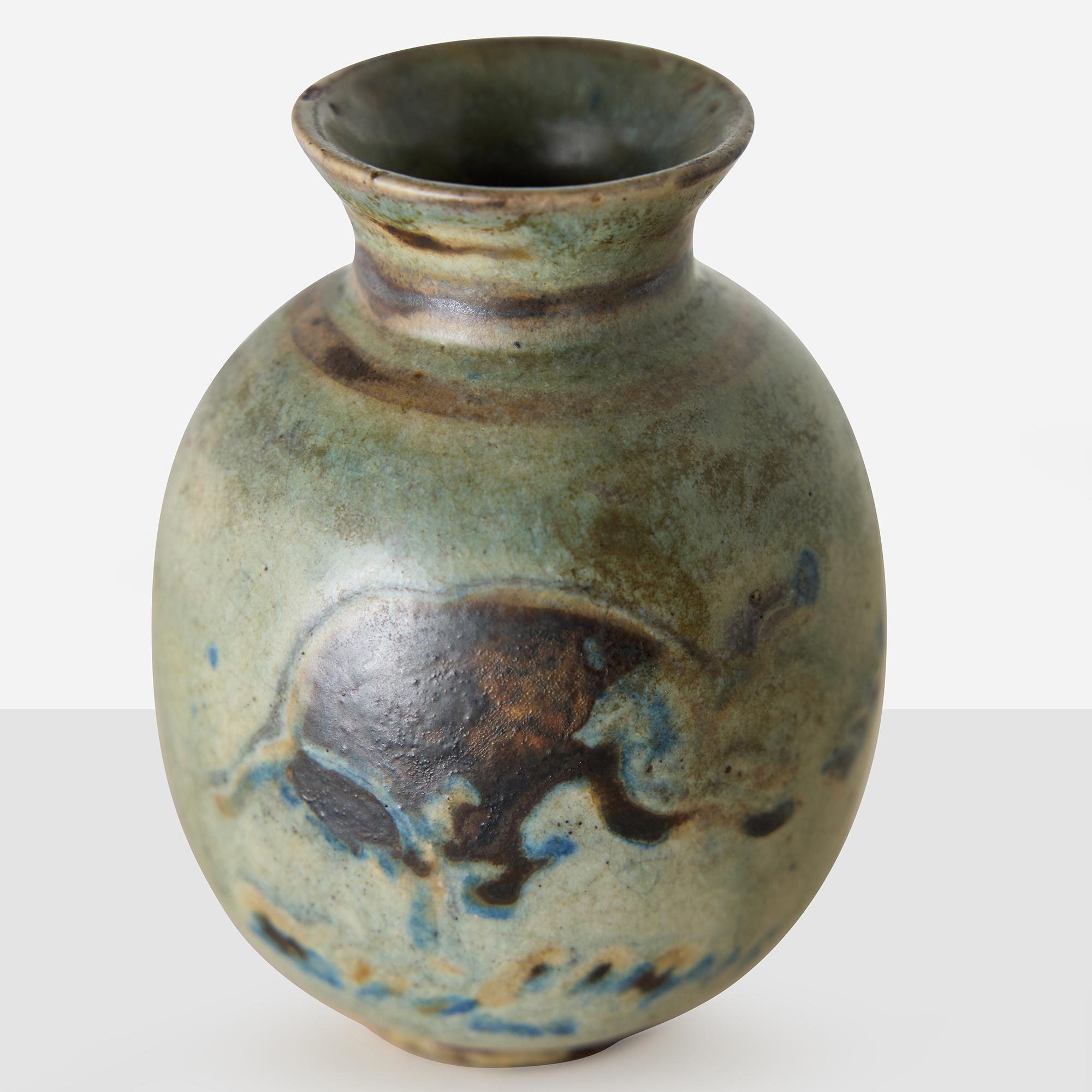 Steingutvase von Bode Willumsen im Zustand „Gut“ im Angebot in San Francisco, CA
