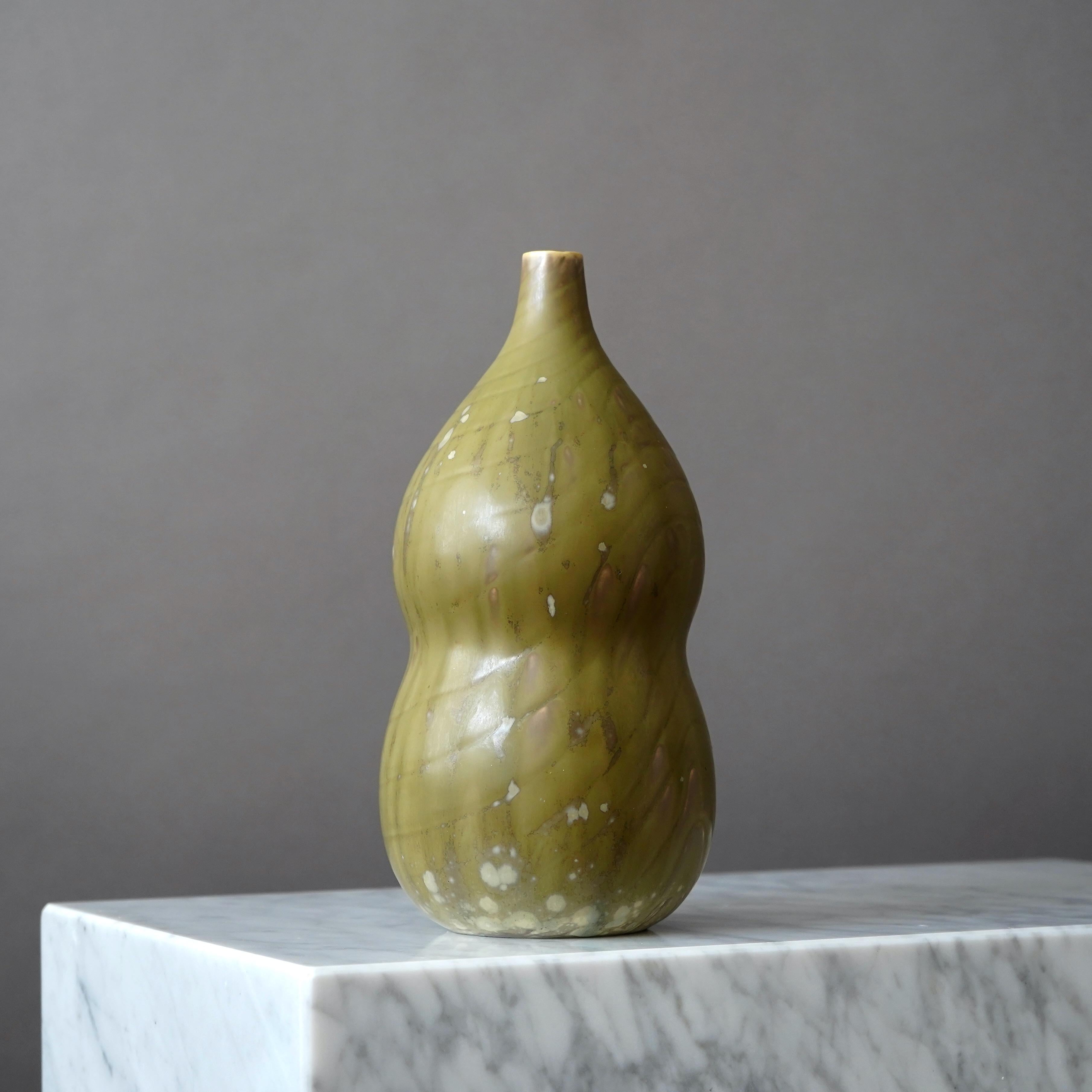 Mid-Century Modern Stoneware Vase by Carl-Harry Stalhane, Rorstrand, Sweden, 1950s For Sale