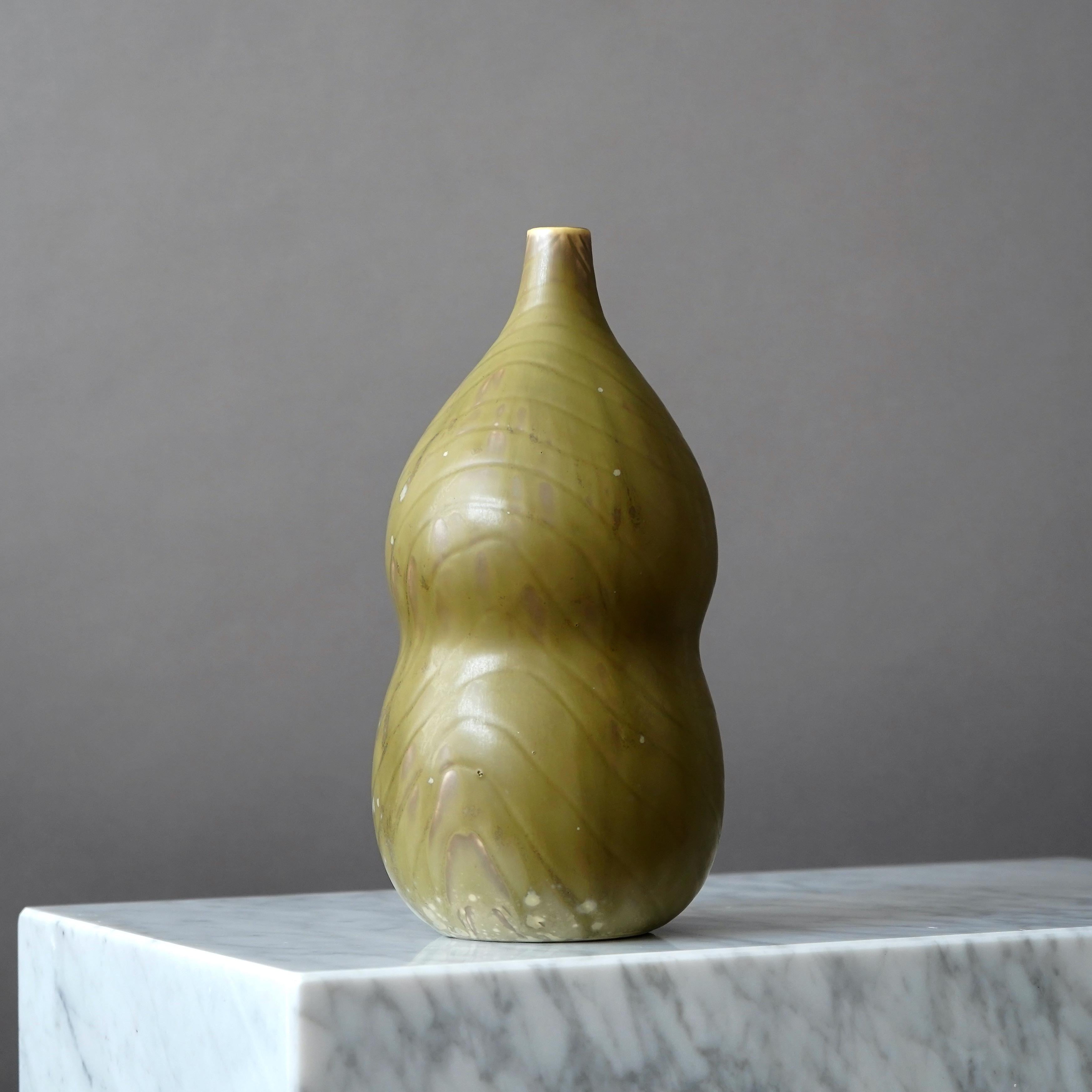 Stoneware Vase by Carl-Harry Stalhane, Rorstrand, Sweden, 1950s In Good Condition For Sale In Malmö, SE
