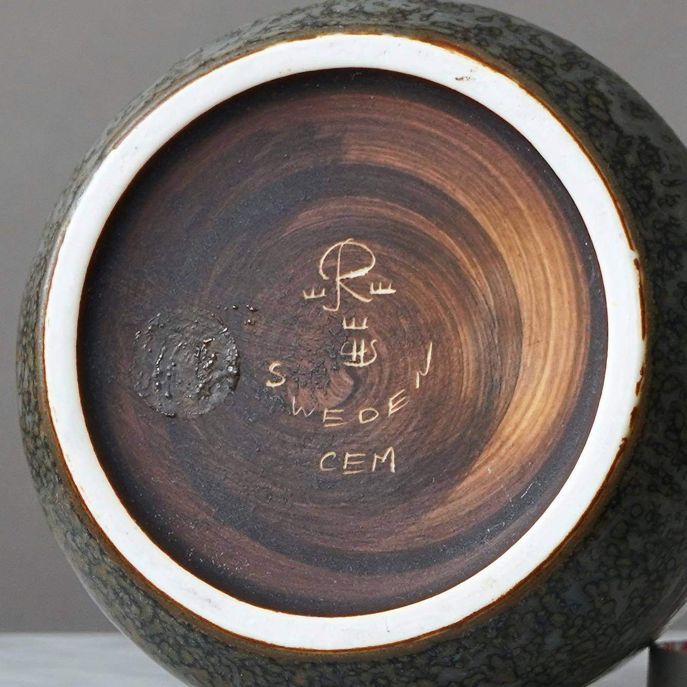 Ceramica Vaso in gres di Carl-Harry Stalhane, Rorstrand, Svezia, anni '1960 in vendita