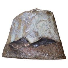 Stoneware Vase by Claude Gaget - La Borne, 1970, Mountains and Sunset decor