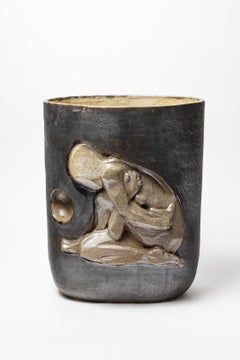 Vaso in gres di George Martin, 1970-1980 circa.