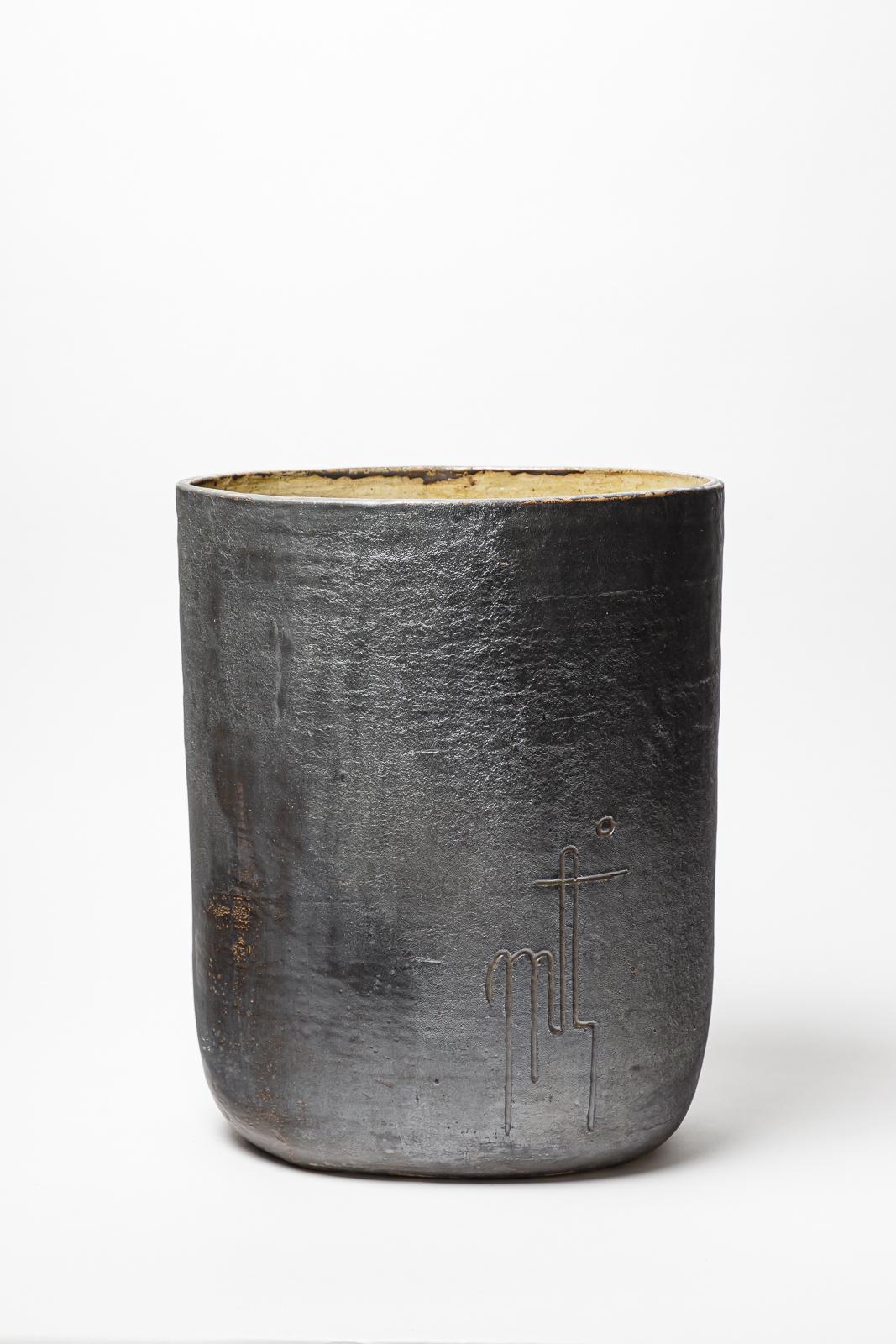 Vase aus Steinzeug von Georges Martin, ca. 1970-1980. im Zustand „Hervorragend“ im Angebot in Saint-Ouen, FR