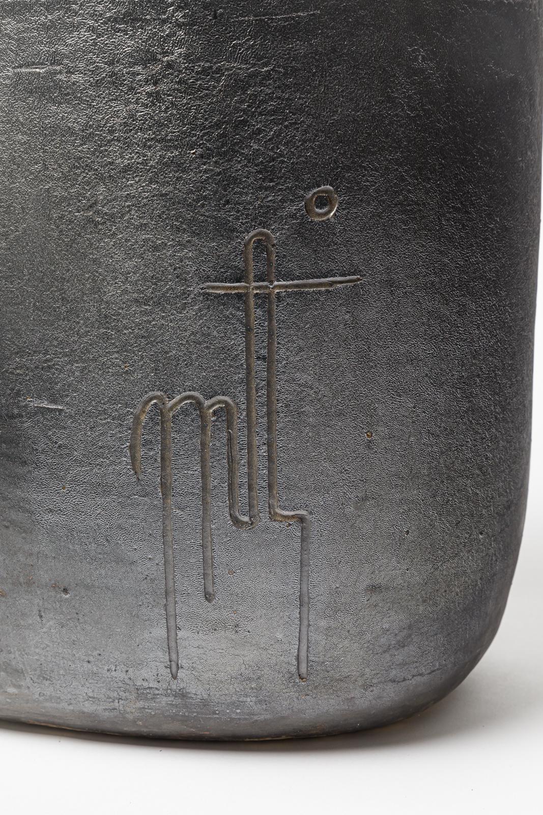Vase aus Steinzeug von Georges Martin, ca. 1970-1980. (Ende des 20. Jahrhunderts) im Angebot