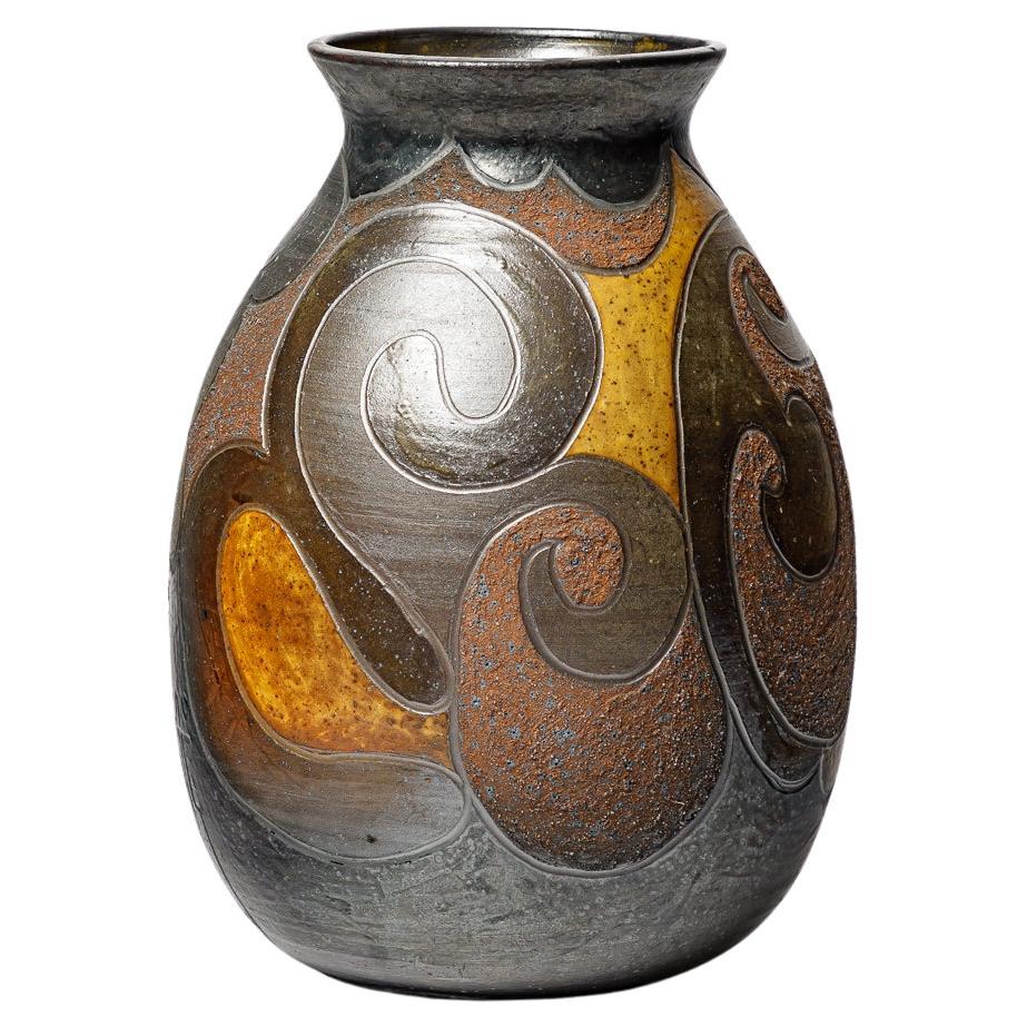 Vase aus Steinzeug von Georges Martin, ca. 1970-1980.