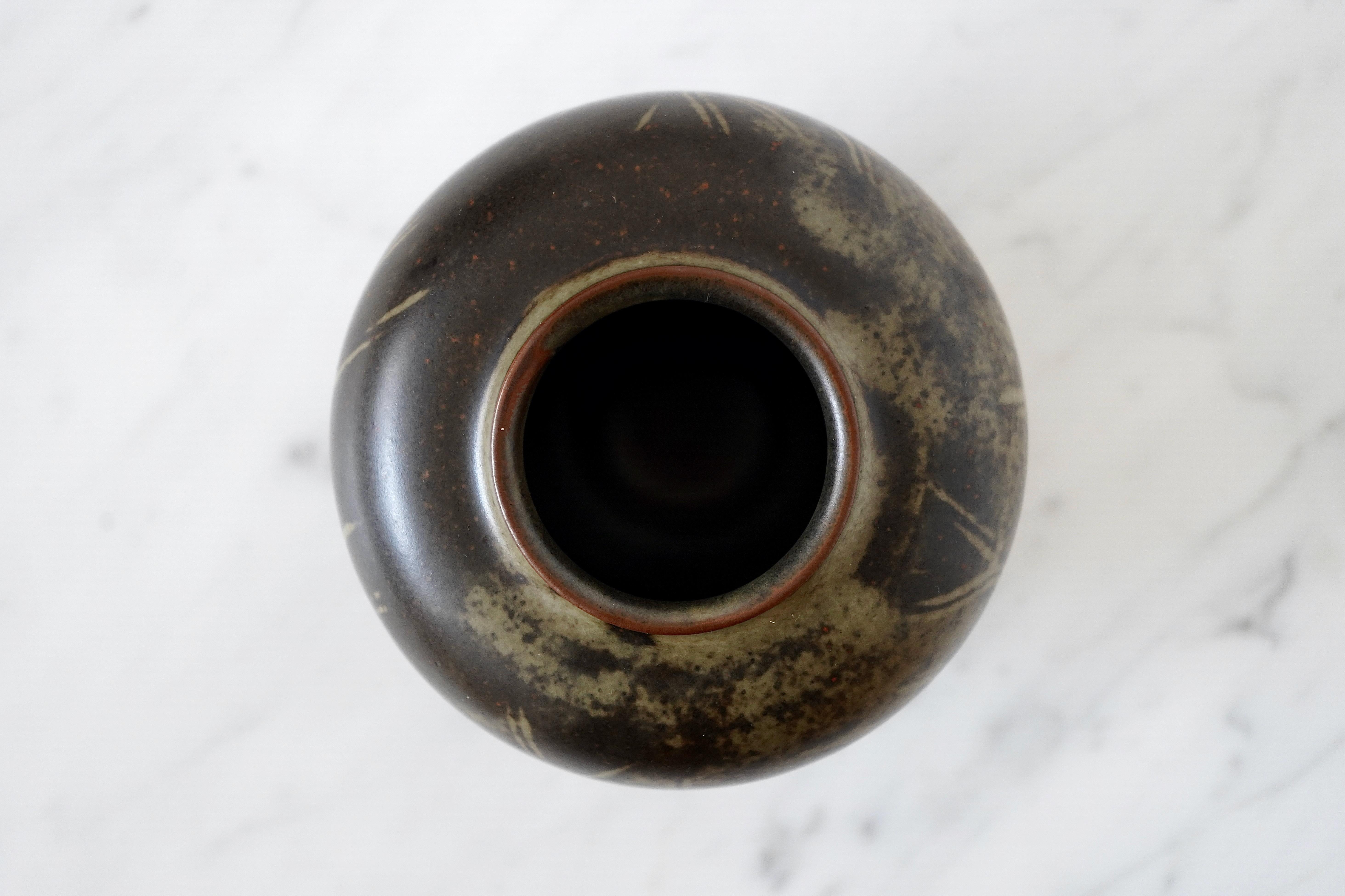 Stoneware Vase by Gerd Bogelund for Royal Copenhagen, Denmark, 1950s For Sale 2