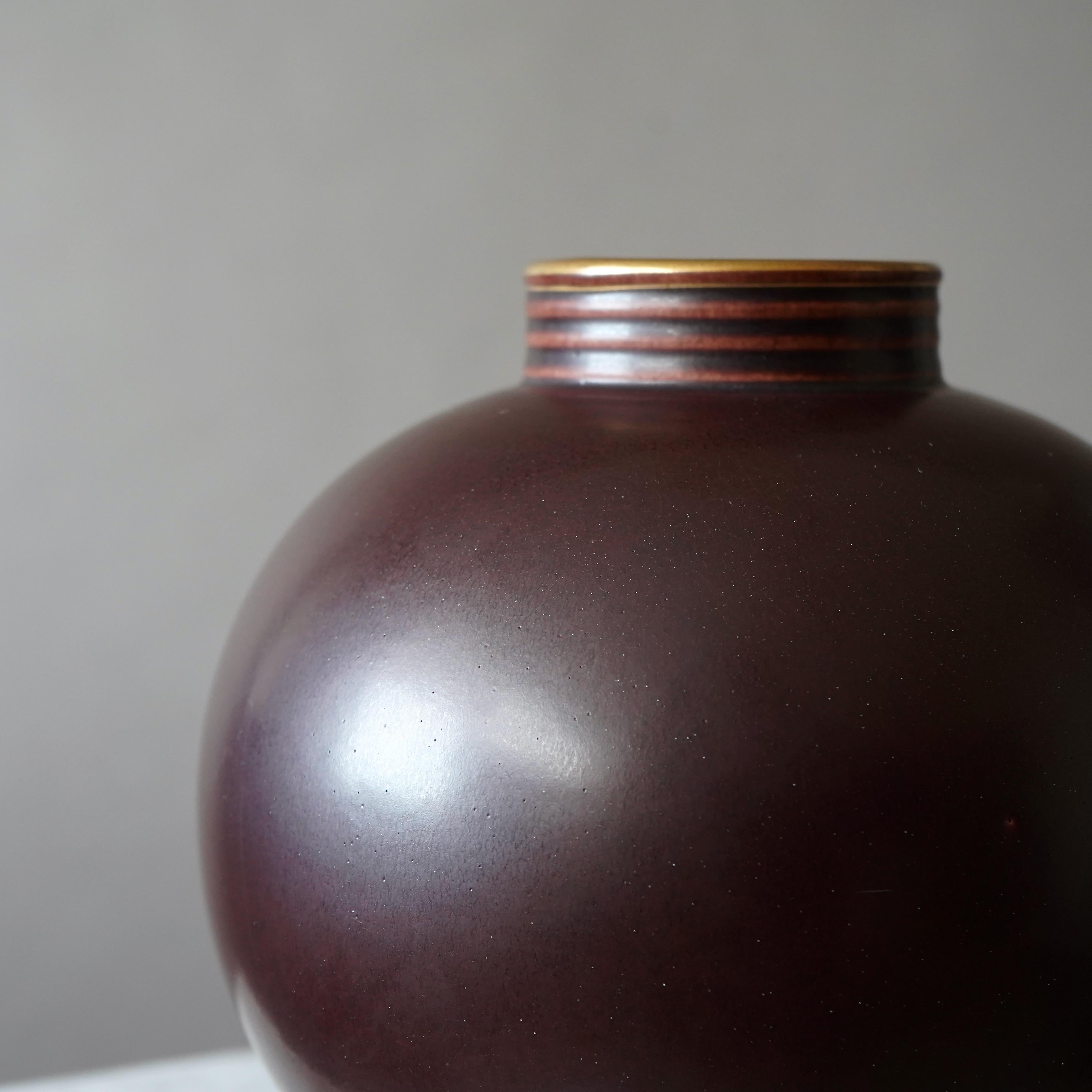 Stoneware Vase by Gunnar Nylund for Rorstrand, Sweden, 1930s For Sale 1