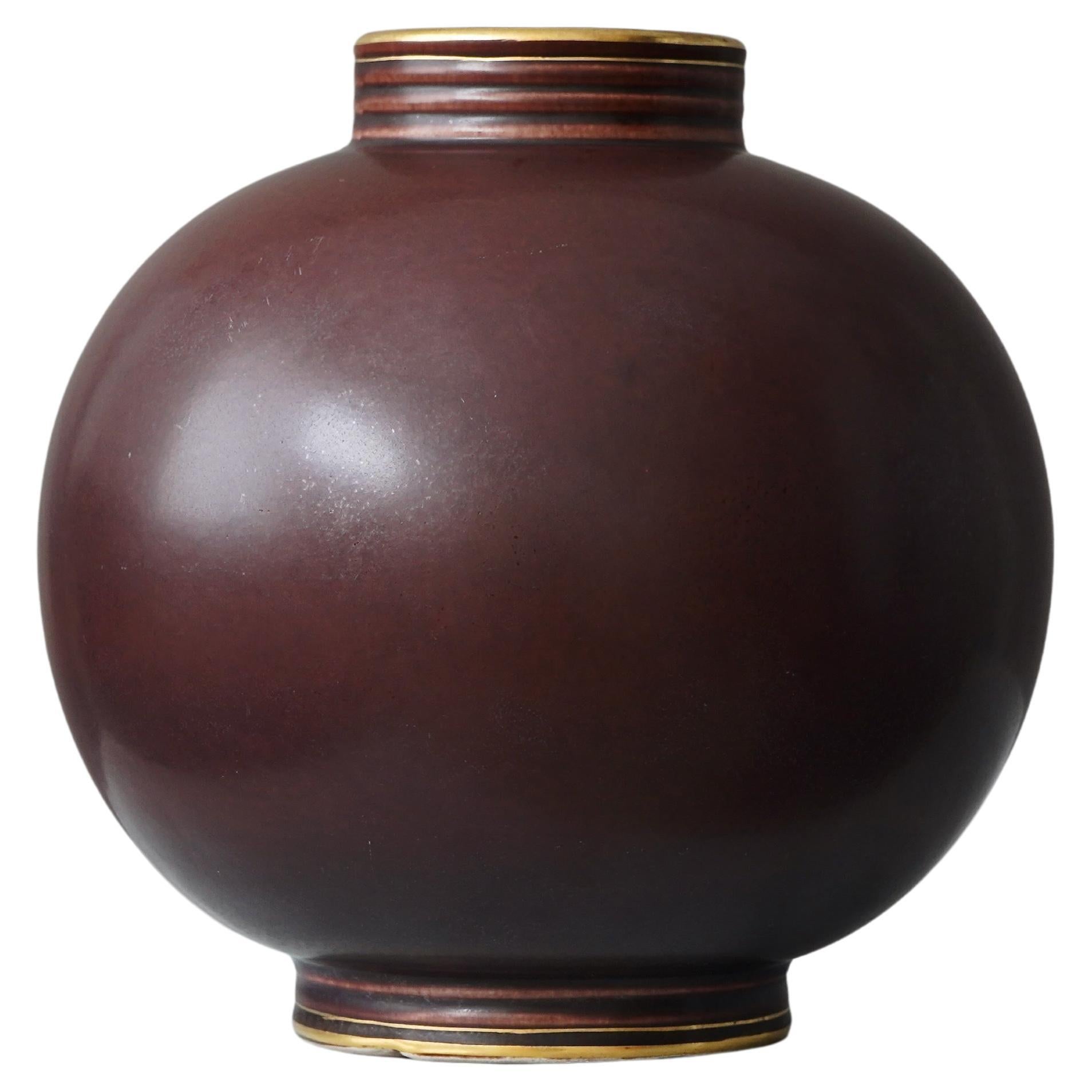 Steingutvase aus Steingut von Gunnar Nylund für Rorstrand, Schweden, 1930er Jahre