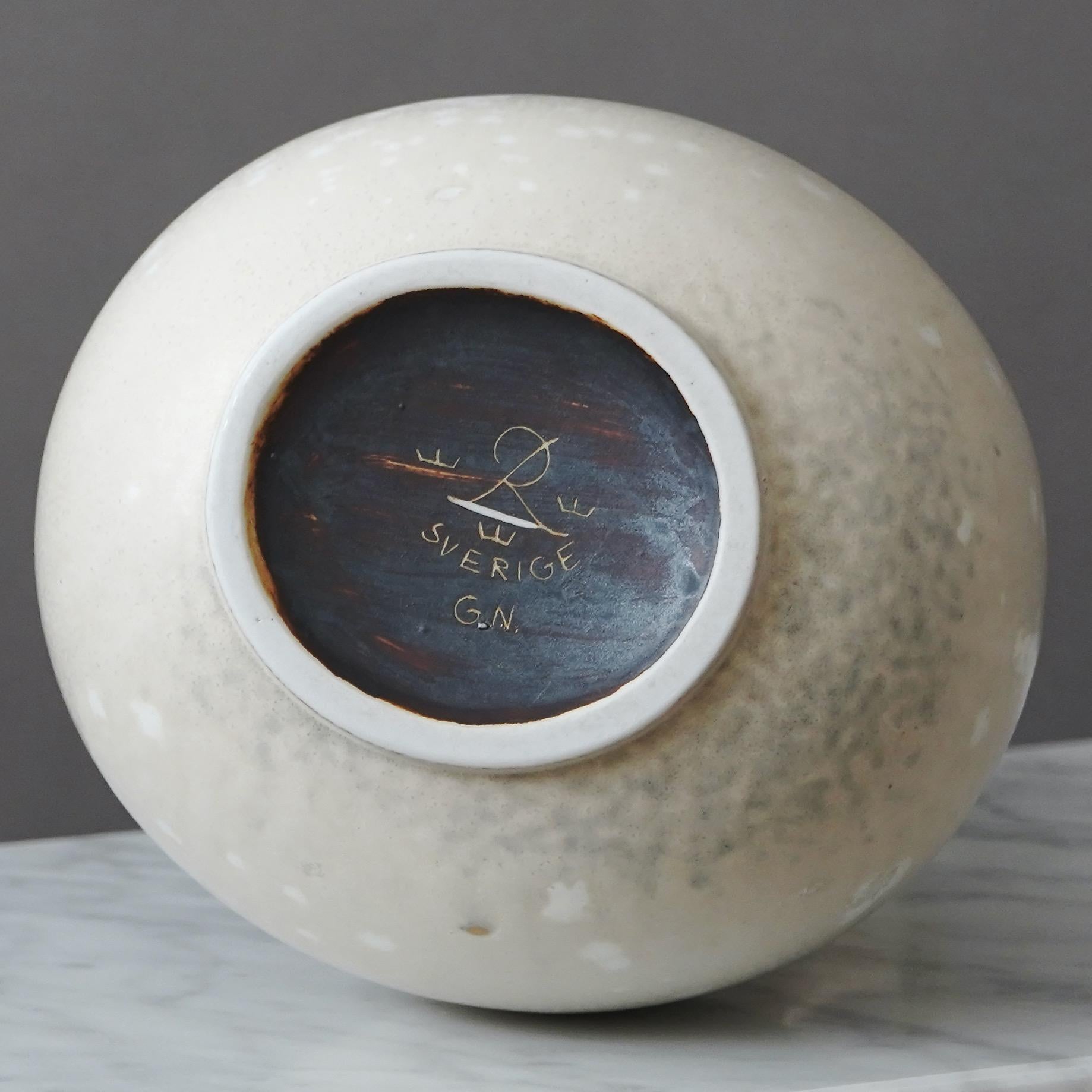 Grande vaso in gres bianco di Gunnar Nylund per Rorstrand, Svezia, anni '50 in vendita 2