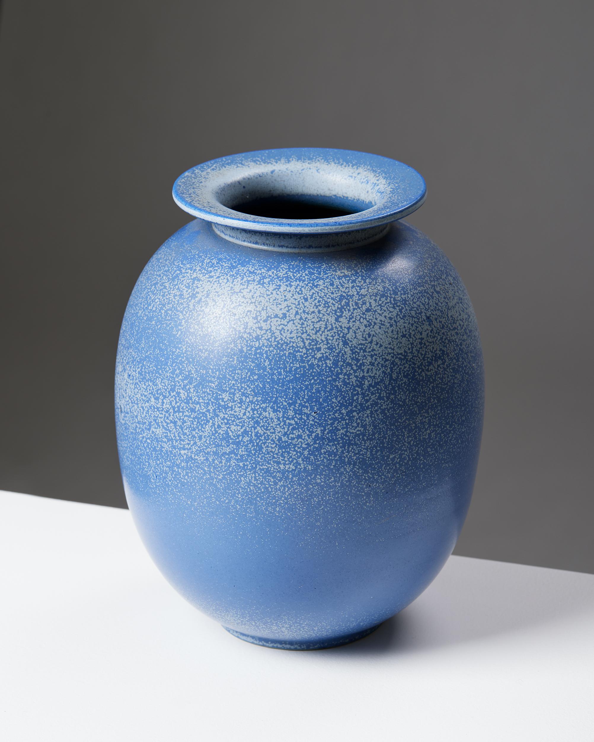 Mid-Century Modern Stoneware Vase by Gunnar Nylund for Rörstrand, Sweden, 1950s For Sale