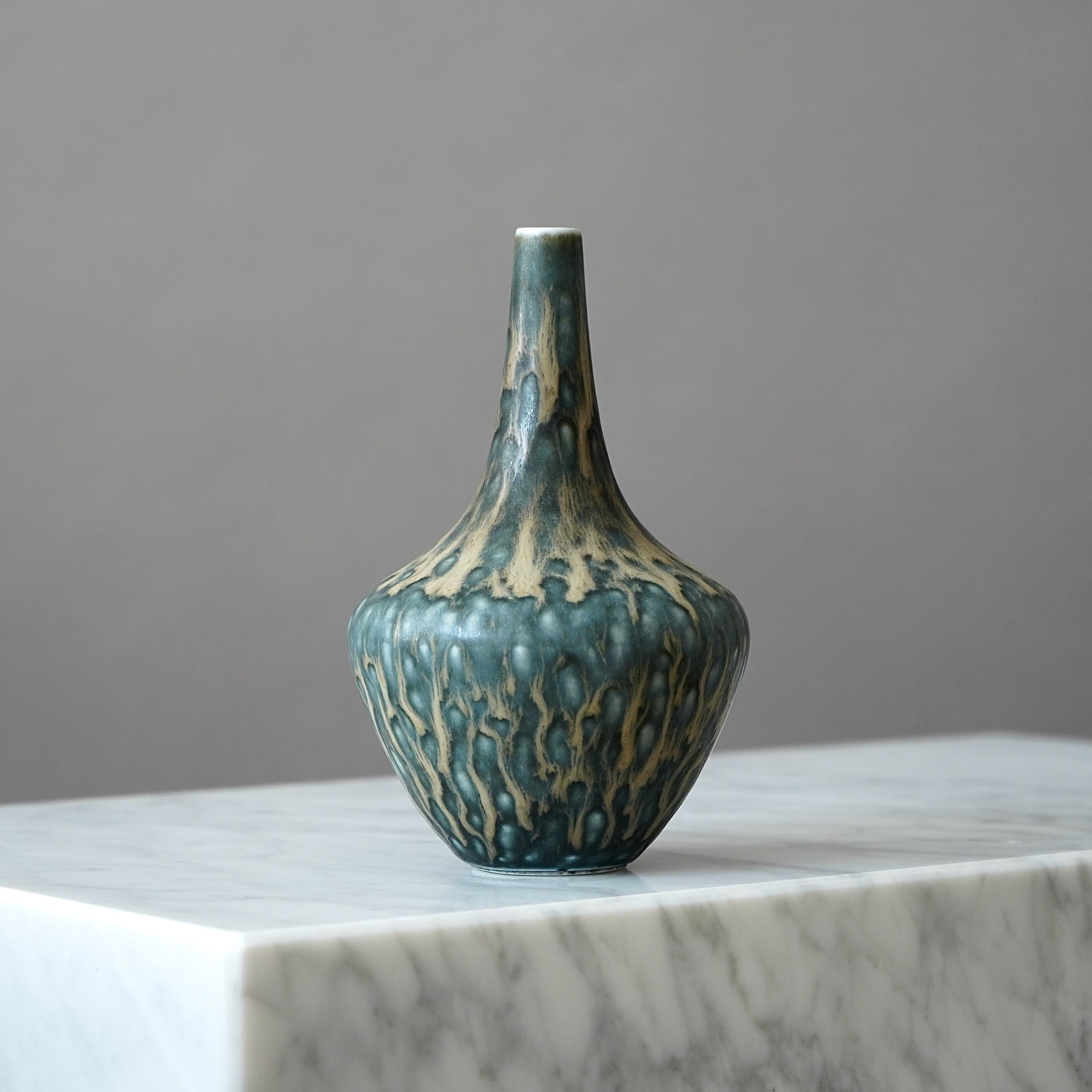Scandinavian Modern Stoneware Vase by Gunnar Nylund for Rorstrand, Sweden, 1950s For Sale