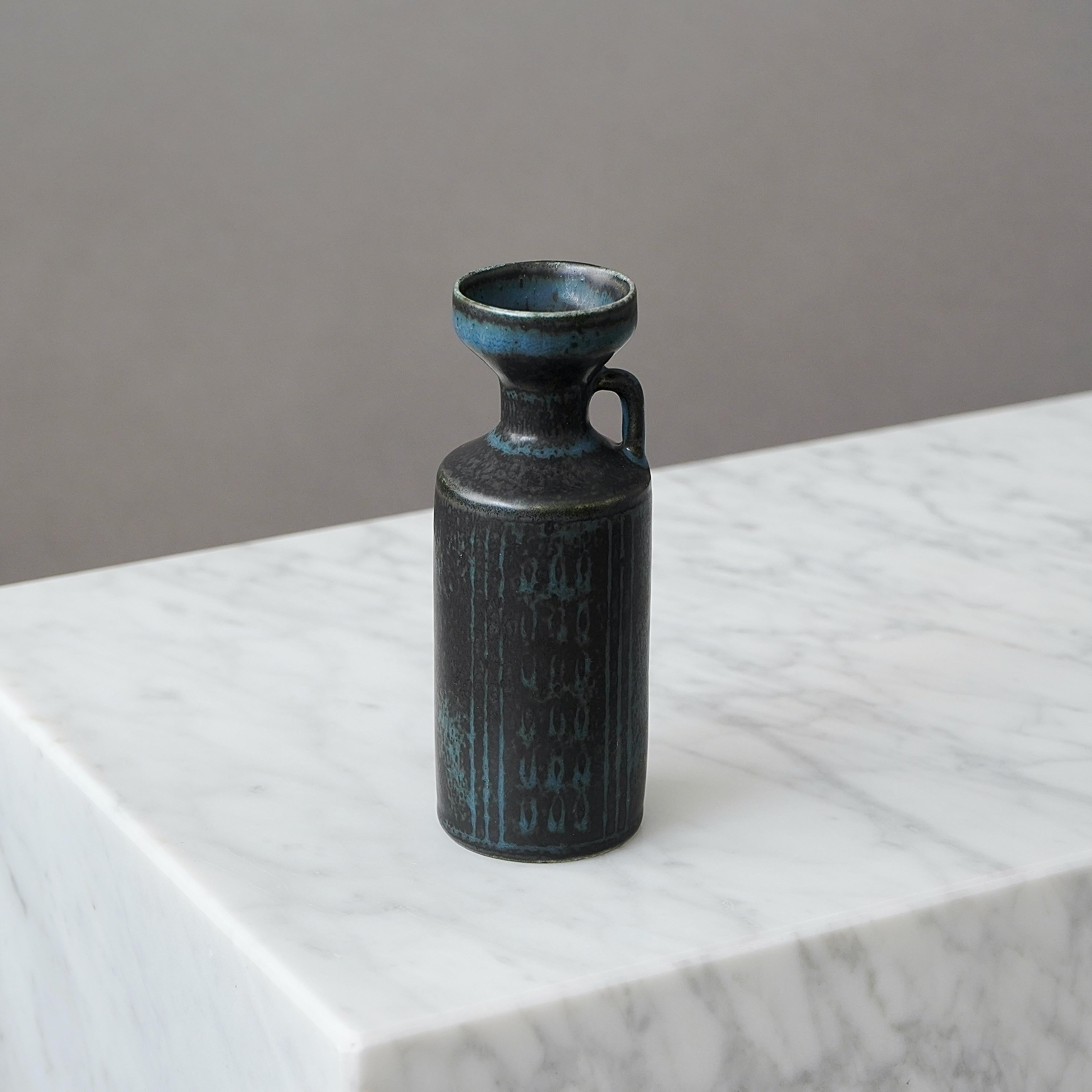 Scandinavo moderno Vaso in gres di Gunnar Nylund per Rorstrand, Svezia, anni '50 in vendita
