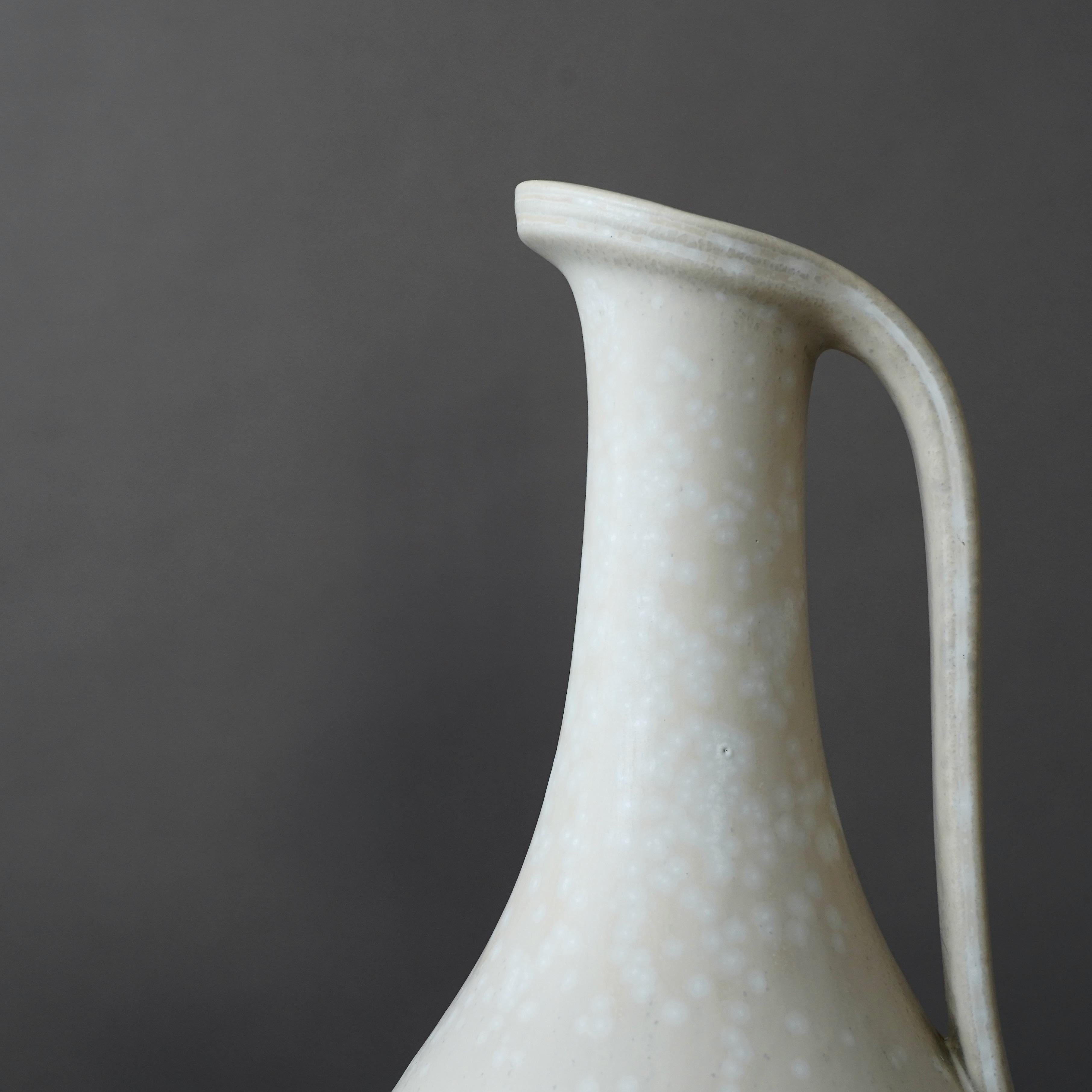 Scandinavo moderno Grande vaso in gres bianco di Gunnar Nylund per Rorstrand, Svezia, anni '50 in vendita