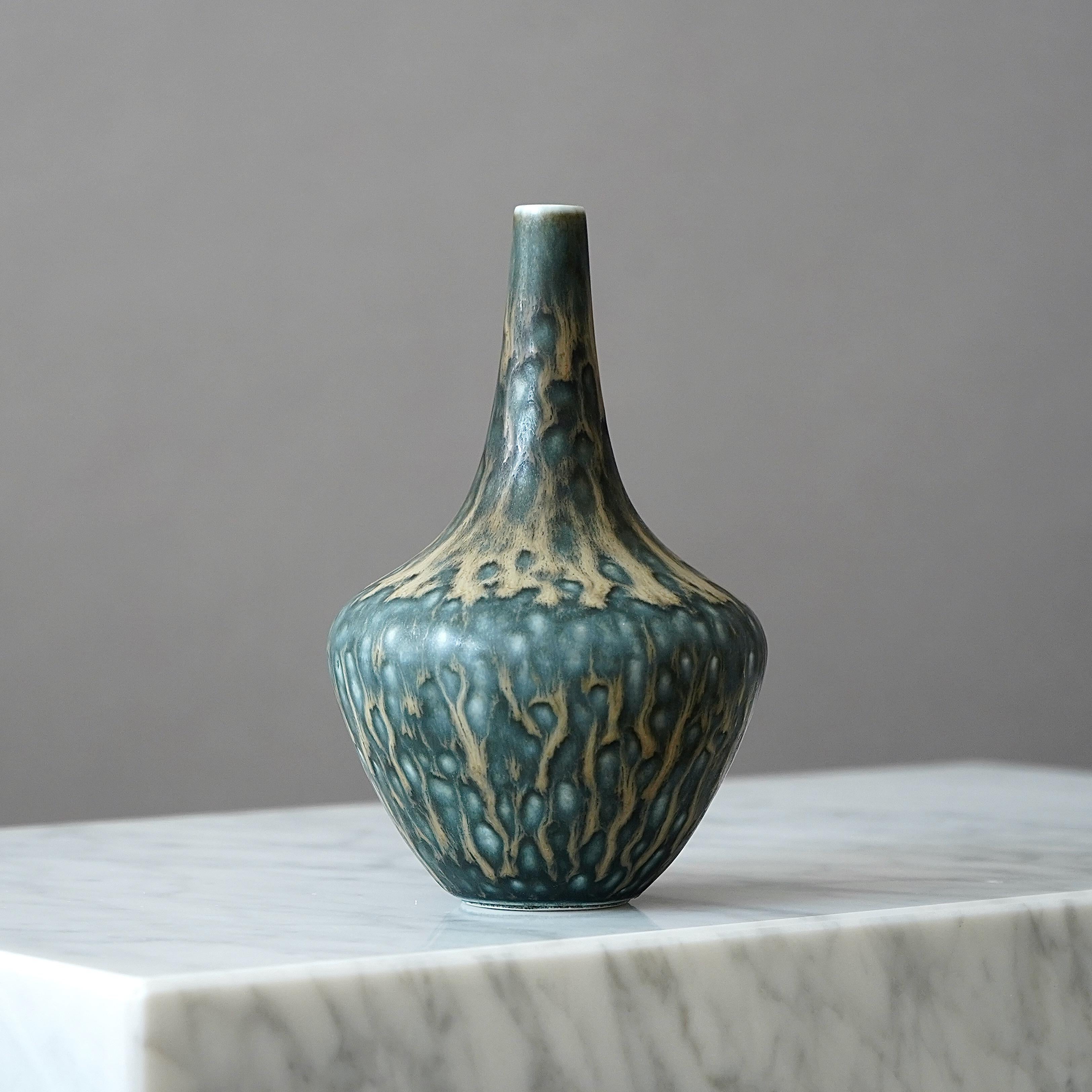 Glazed Stoneware Vase by Gunnar Nylund for Rorstrand, Sweden, 1950s For Sale