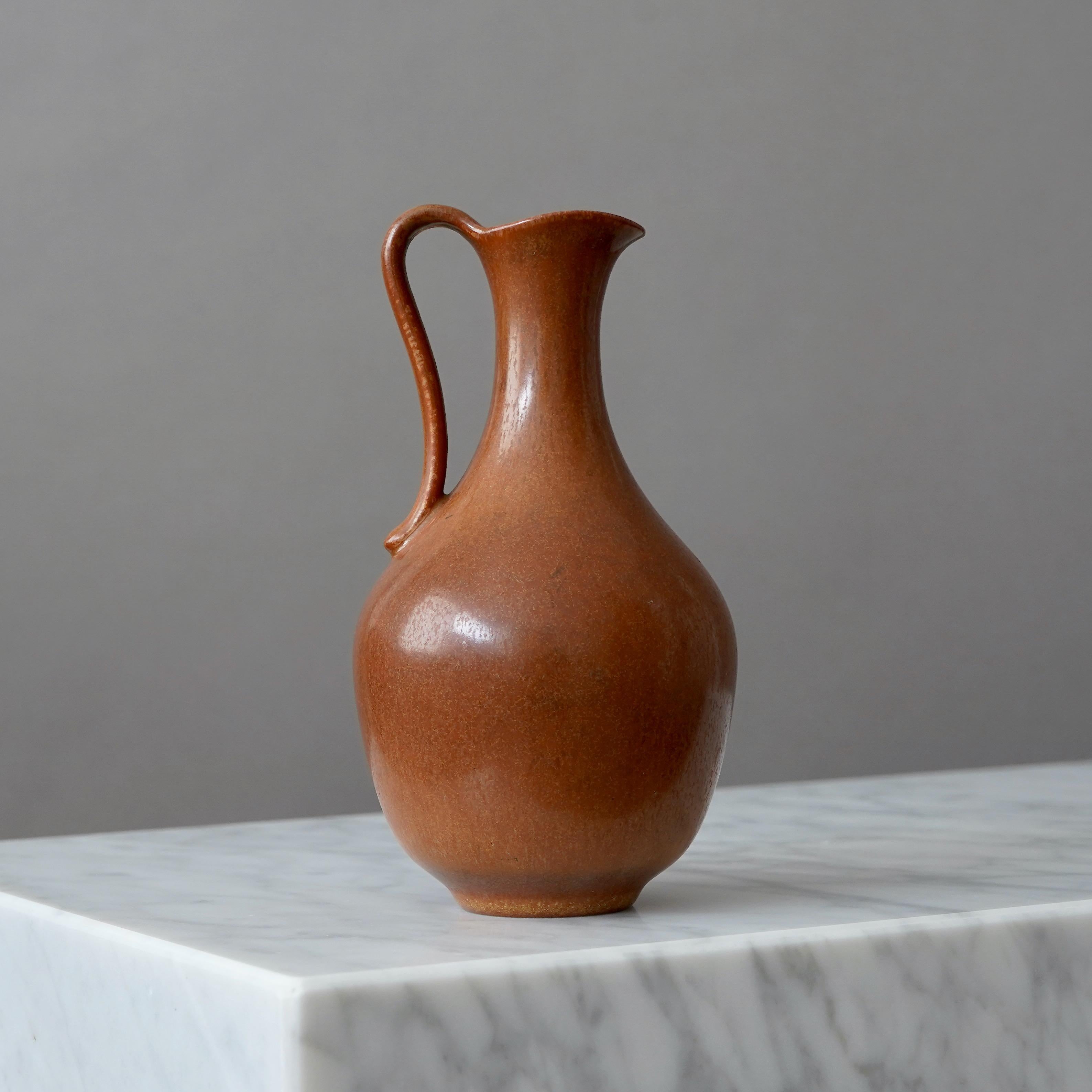 Smaltato Vaso in gres di Gunnar Nylund per Rorstrand, Svezia, anni '1950 in vendita