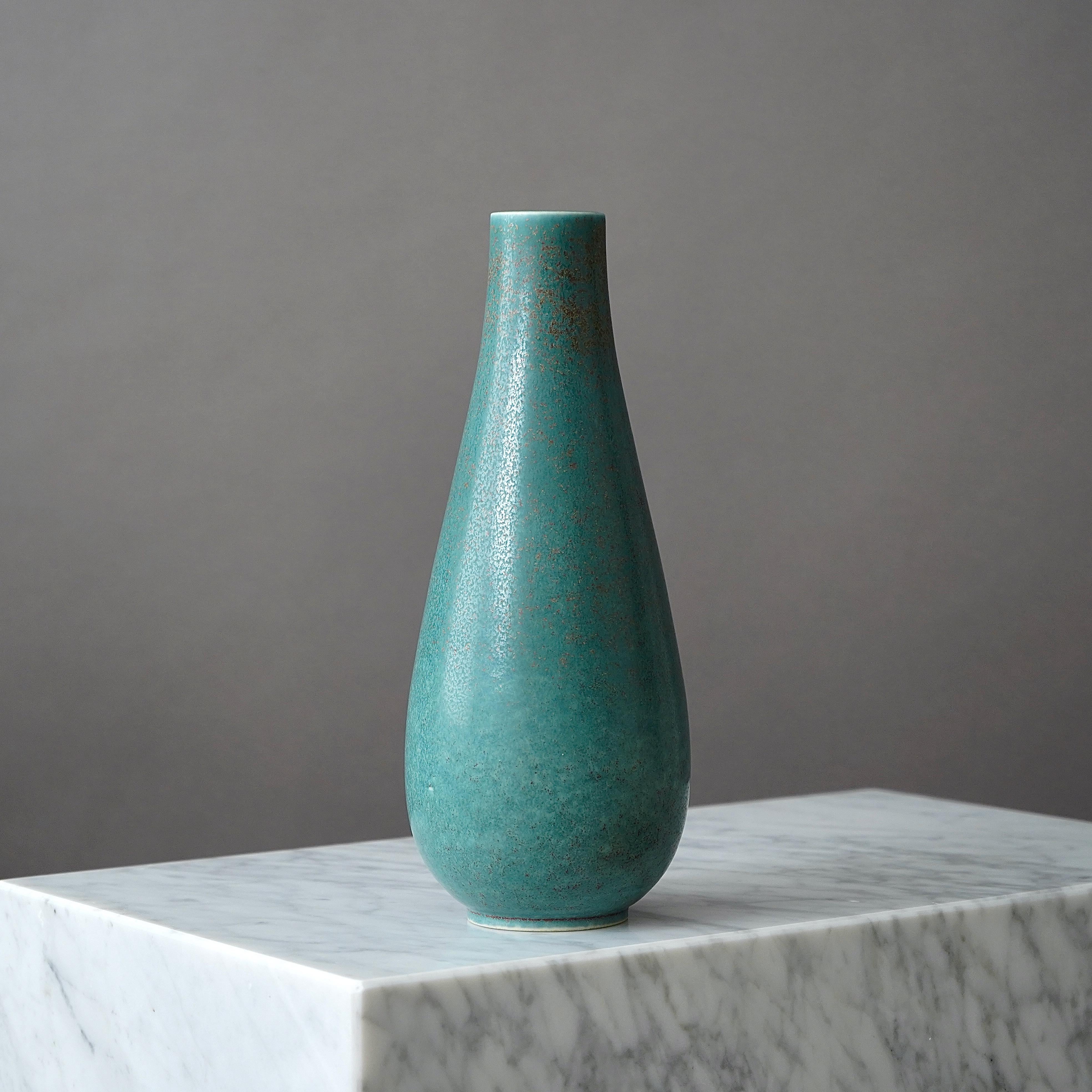 20th Century Stoneware Vase by Gunnar Nylund for Rorstrand, Sweden, 1950s For Sale