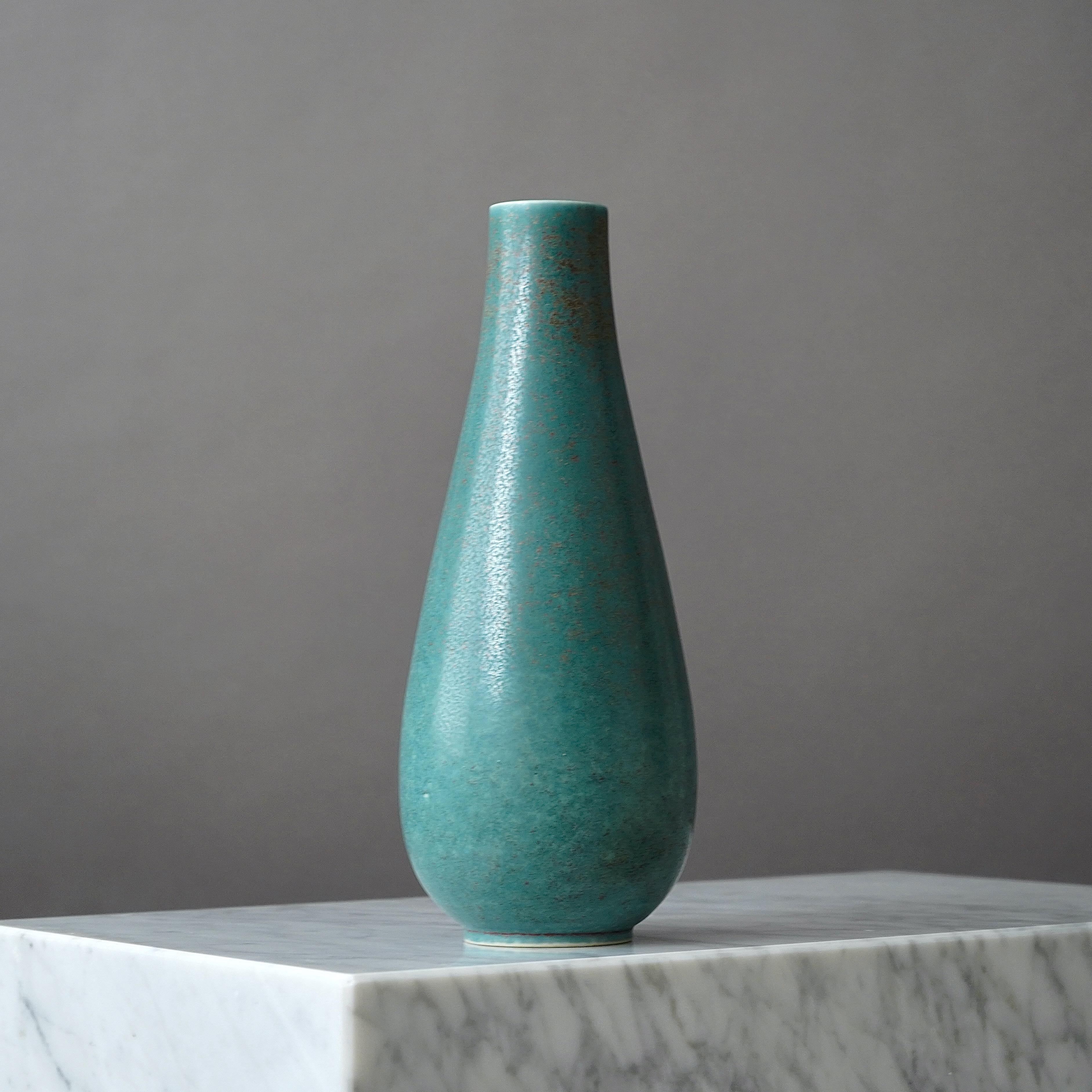 Ceramic Stoneware Vase by Gunnar Nylund for Rorstrand, Sweden, 1950s For Sale