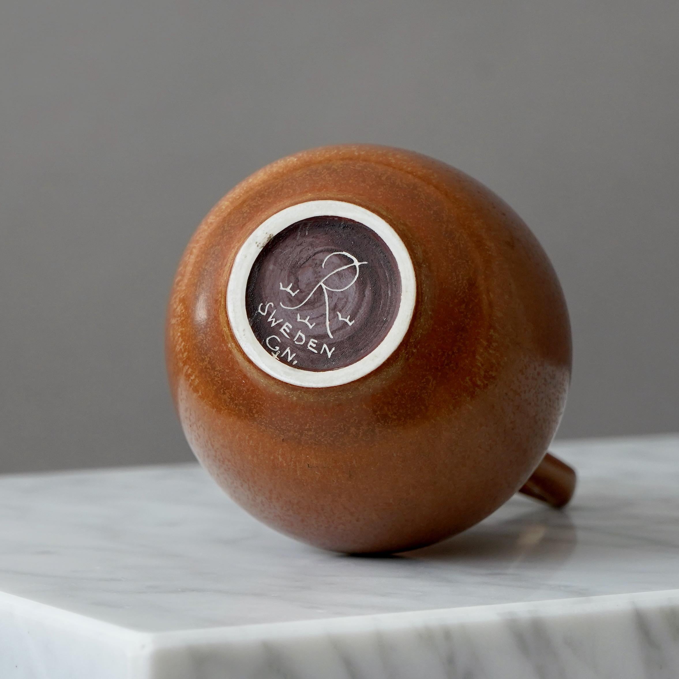 Vaso in gres di Gunnar Nylund per Rorstrand, Svezia, anni '1950 in vendita 1