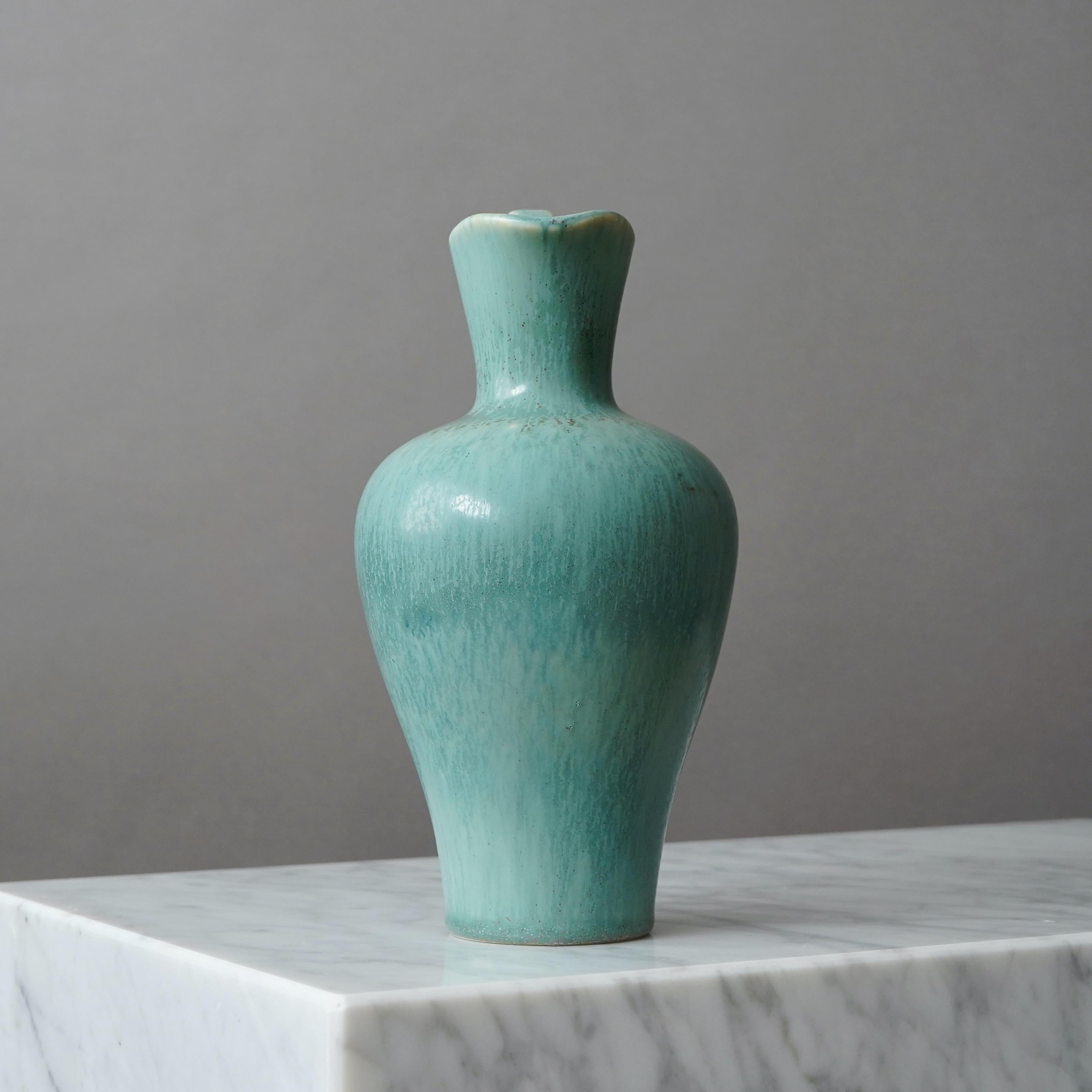 Vaso in gres di Gunnar Nylund per Rorstrand, Svezia, anni '50 in vendita 1