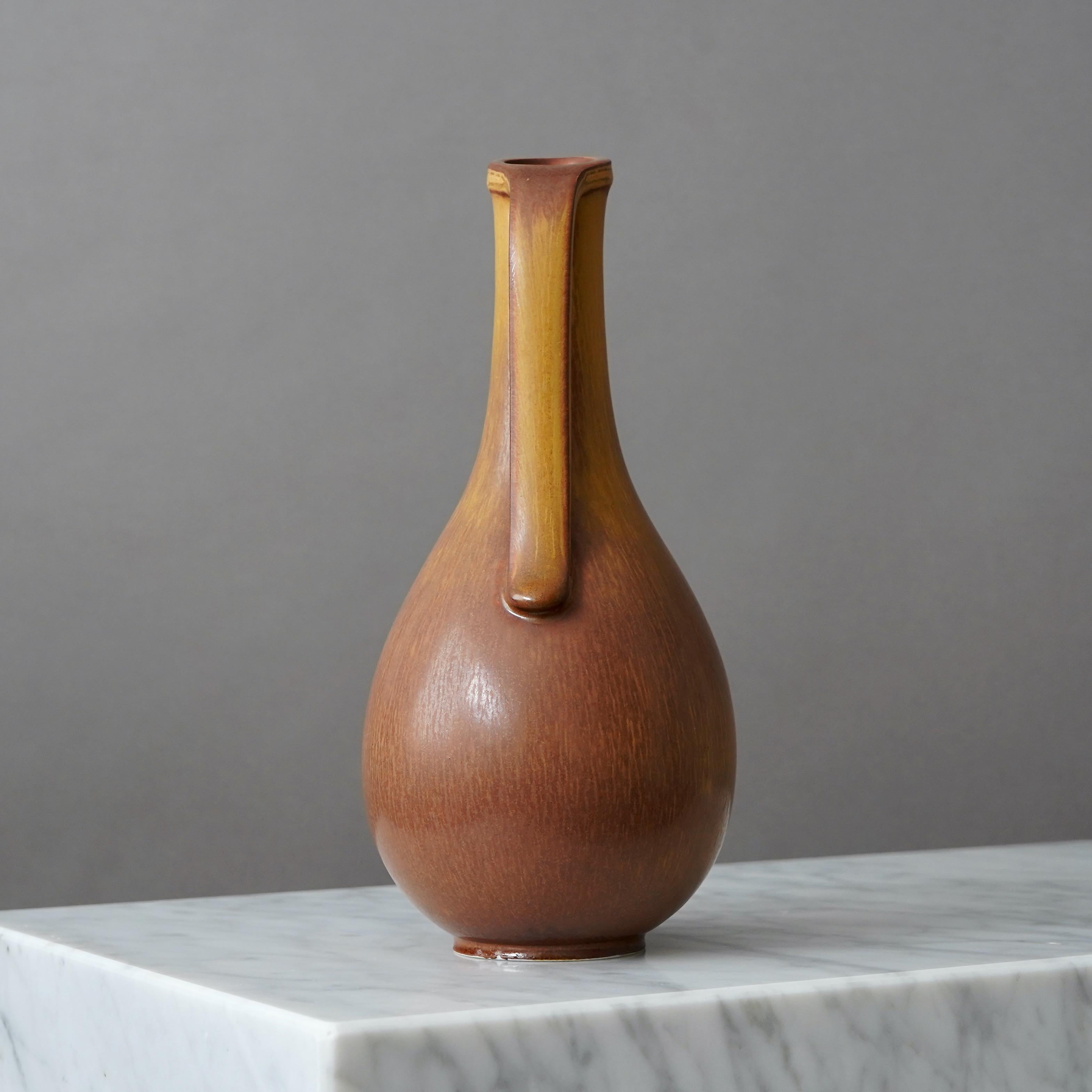 Vaso in gres di Gunnar Nylund per Rorstrand, Svezia, anni '1950 in vendita 1