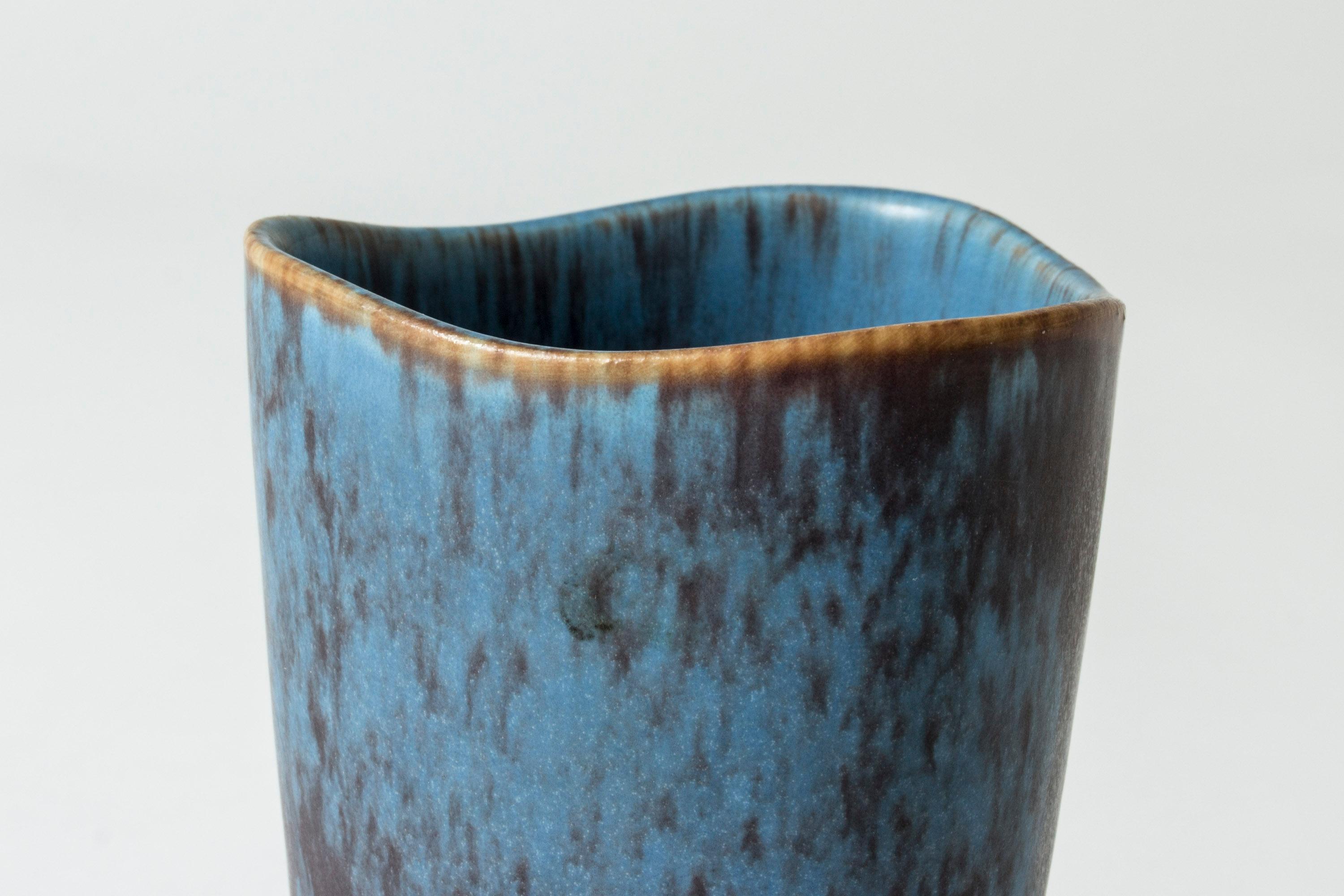 Scandinavian Modern Stoneware Vase by Gunnar Nylund, Rörstrand, Sweden, 1940s For Sale