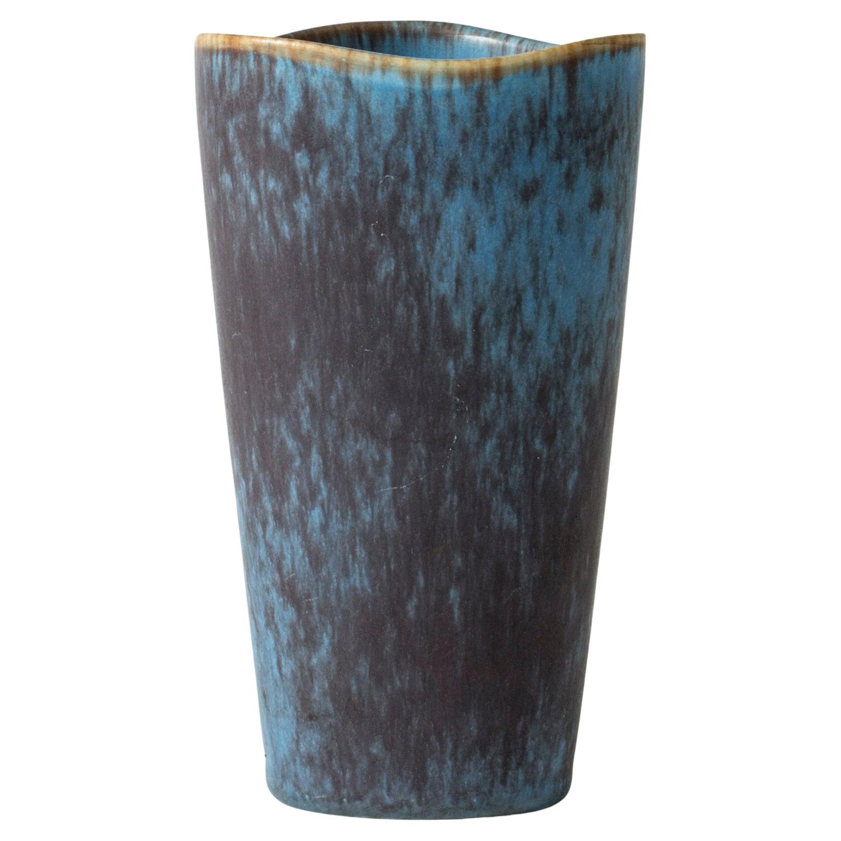 Beautiful Ceramic Vase Cool Grey Square Structure Tall Danish Design 