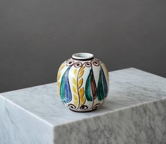 Stoneware Vase by Hertha Bengtson. Rorstrand, Sweden, 1950s.