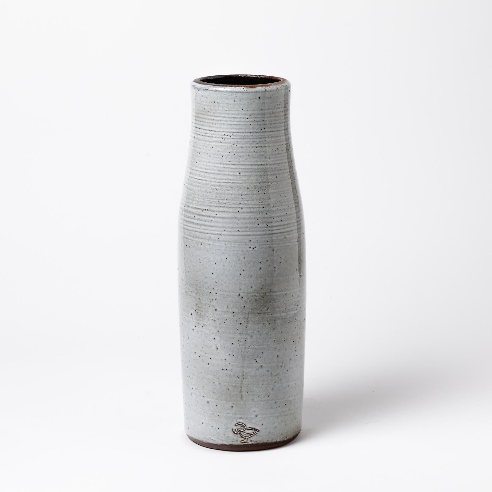 Stoneware Vase by Jeanne & Norbert Pierlot to Ratilly, circa 1970 In Excellent Condition For Sale In Saint-Ouen, FR