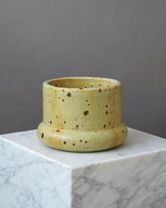 Jarrón de gres amarillo de Marianne Westman para Rorstrand, Suecia, años 60