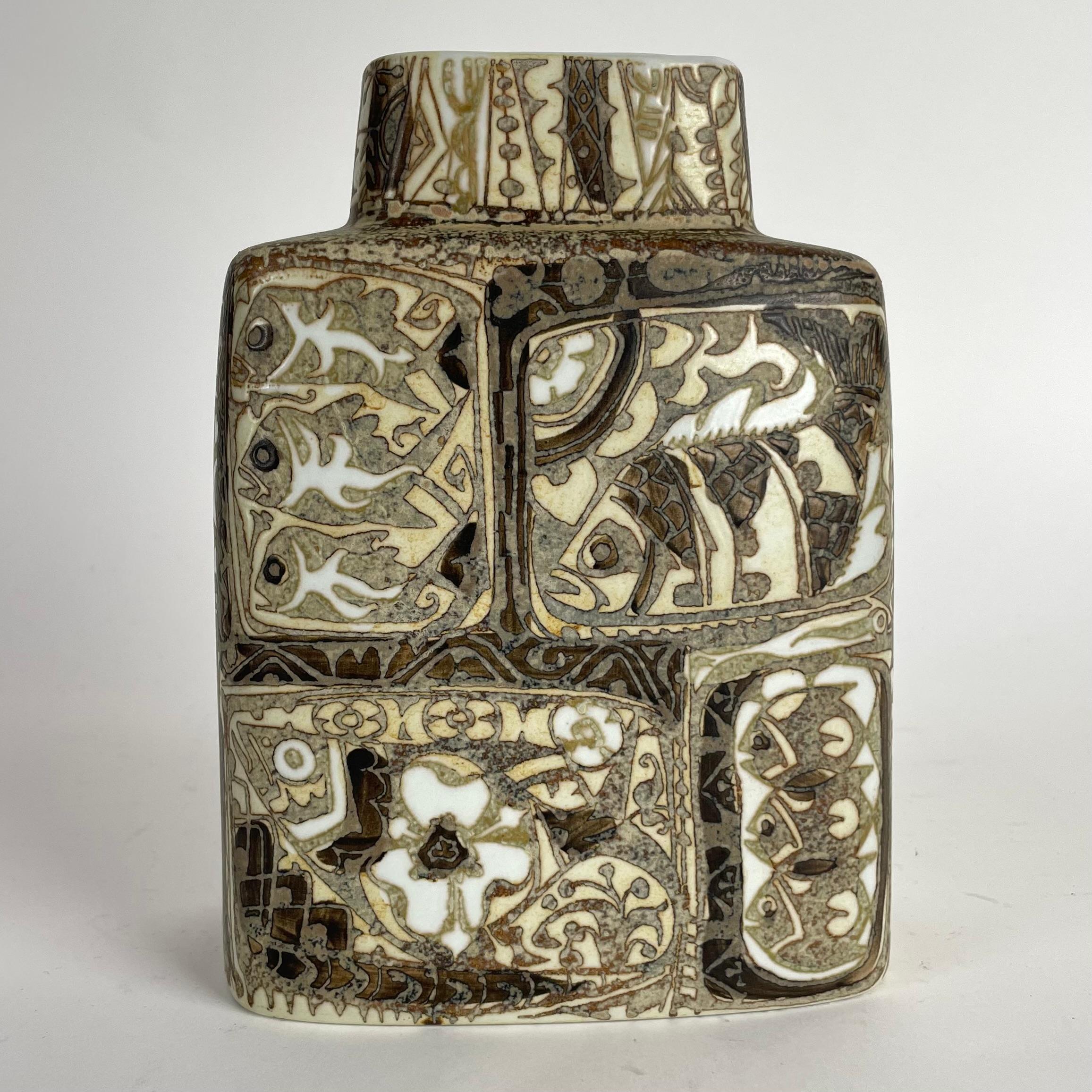 Mid-Century moderno Vaso in gres di Nils Thorsson per Royal Copenhagen - Circa 1960 in vendita