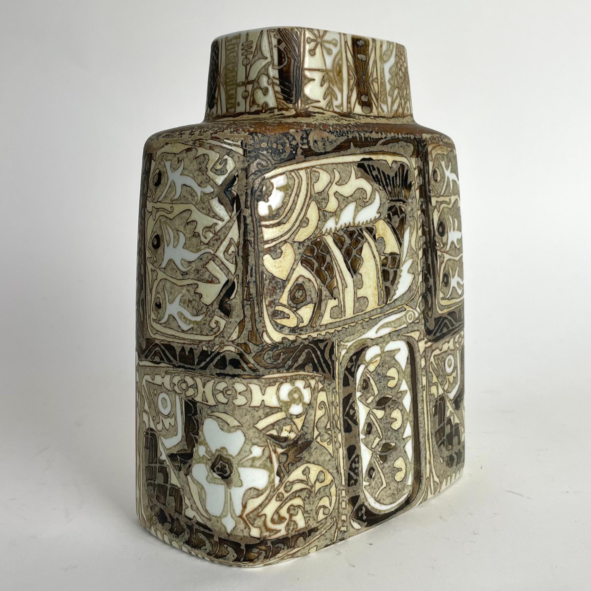 Vaso in gres di Nils Thorsson per Royal Copenhagen - Circa 1960 In condizioni buone in vendita a Knivsta, SE