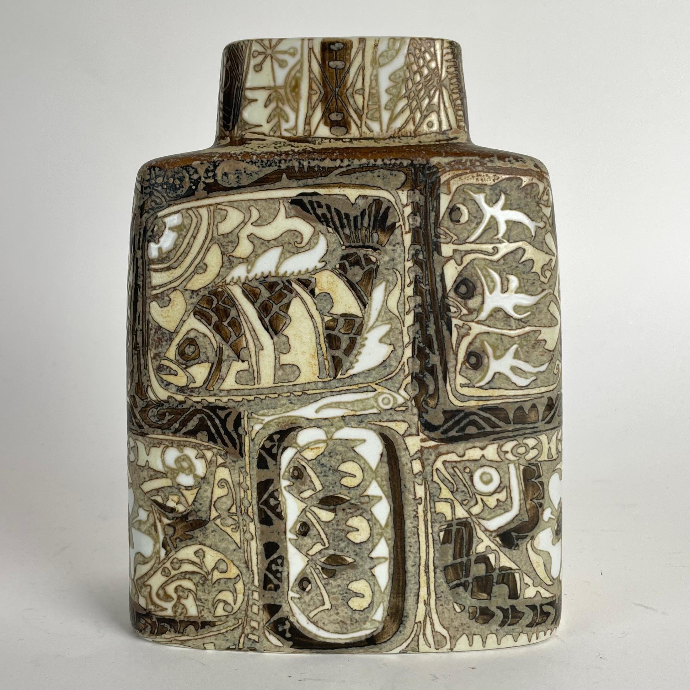 Metà XX secolo Vaso in gres di Nils Thorsson per Royal Copenhagen - Circa 1960 in vendita