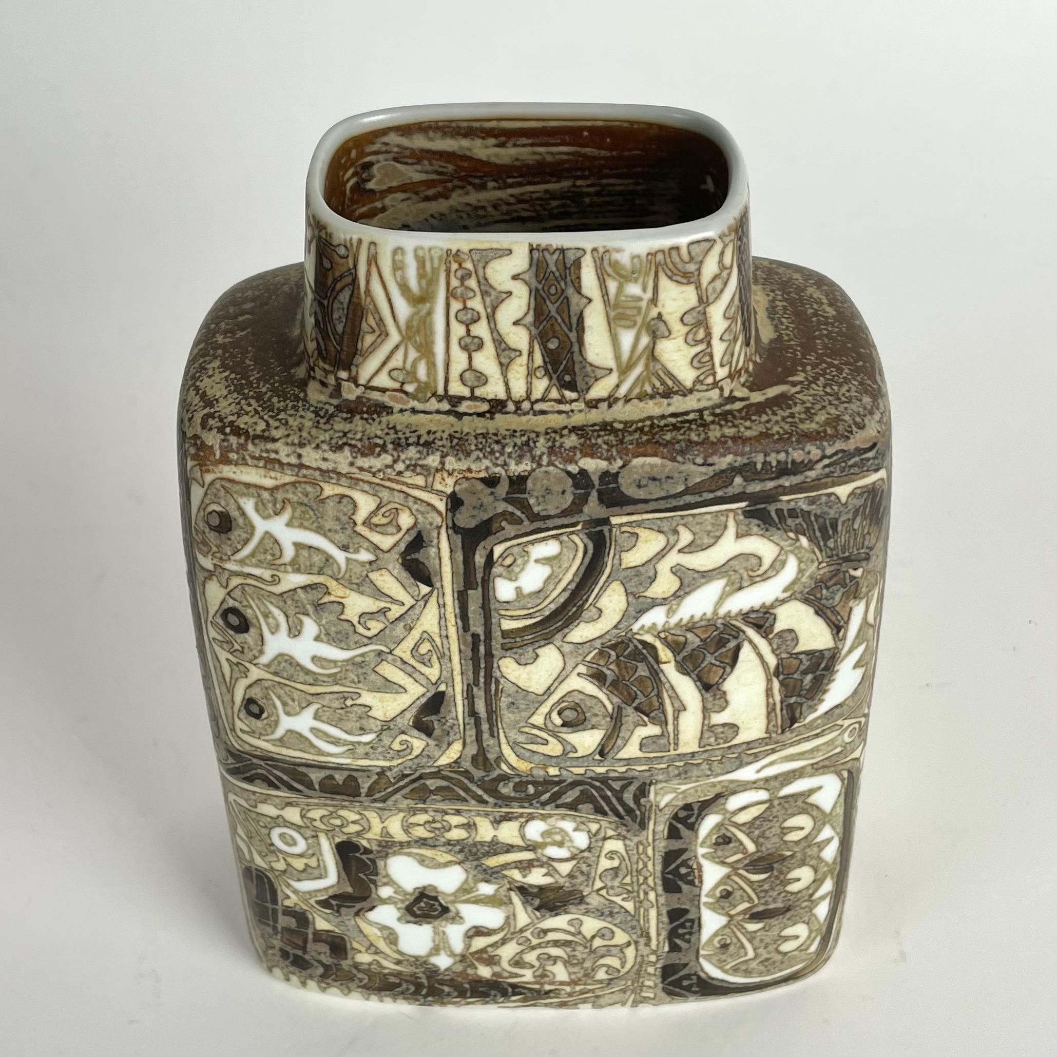 Grès porcellanato Vaso in gres di Nils Thorsson per Royal Copenhagen - Circa 1960 in vendita