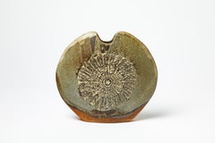 Vaso in gres di Pat & Joe Rowland con decorazione a smalto, circa 1970.