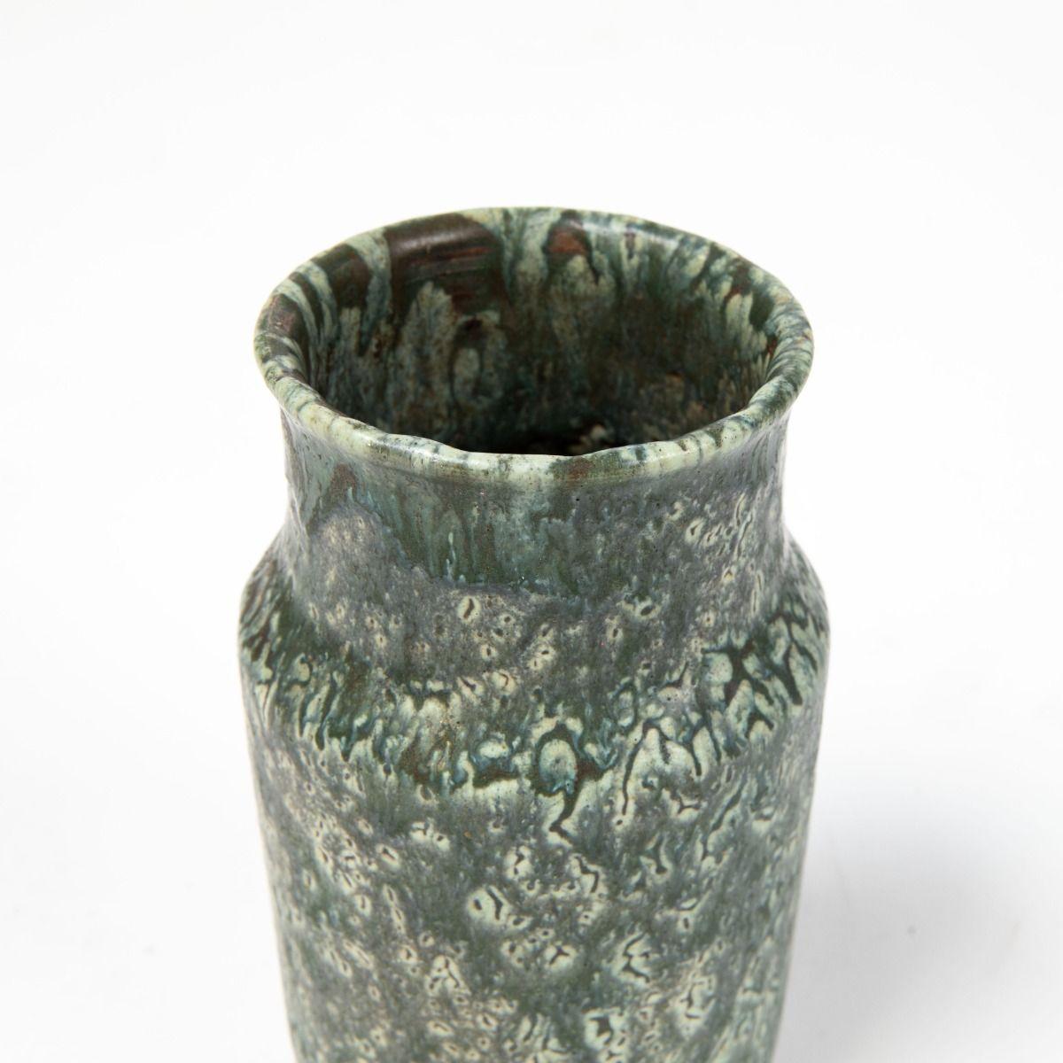 Stoneware Vase by Patrick Signed One of a Kind Danés en venta