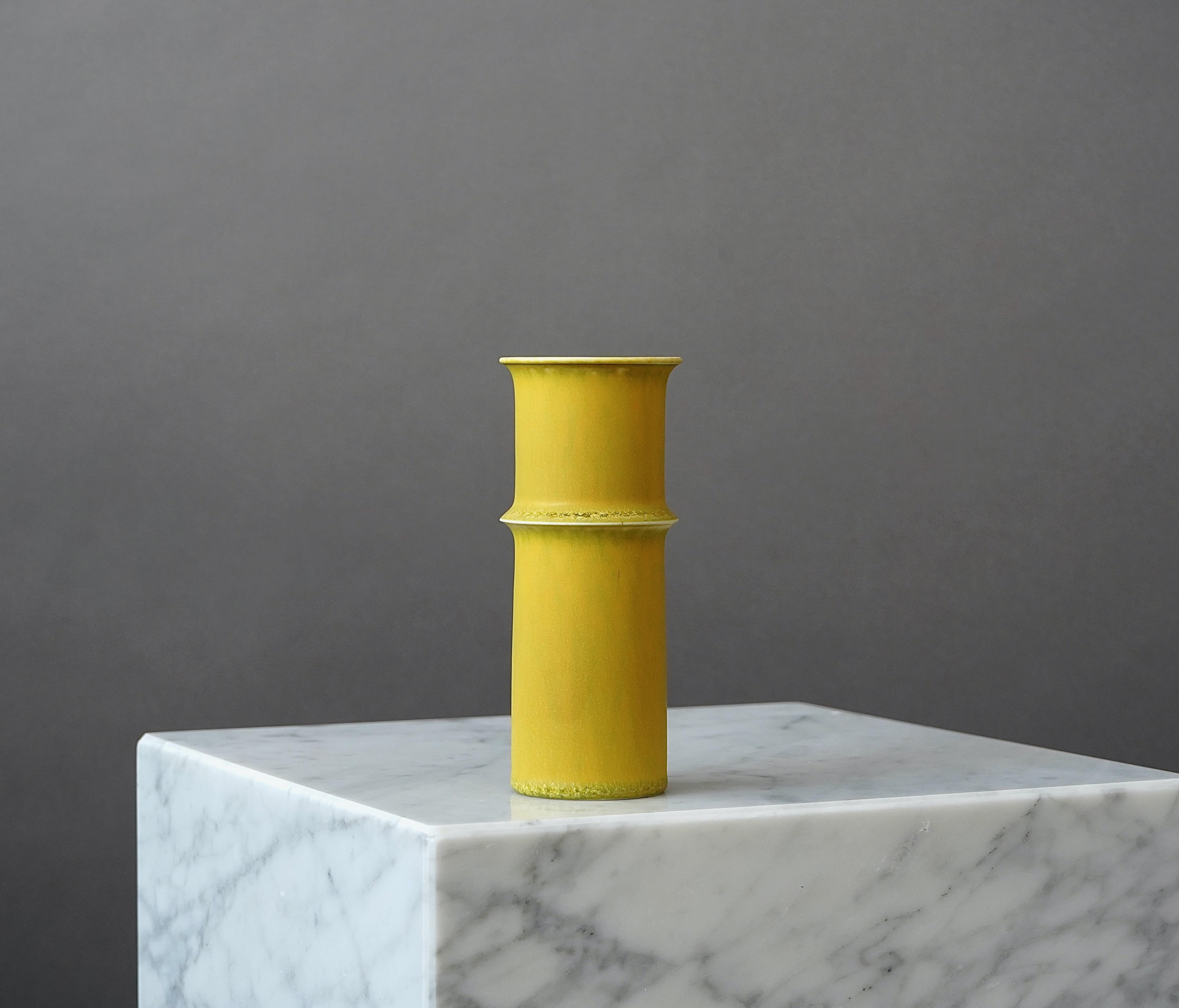 Swedish Stoneware Vase by Stig Lindberg for Gustavsberg Studio, Sweden, 1950s For Sale
