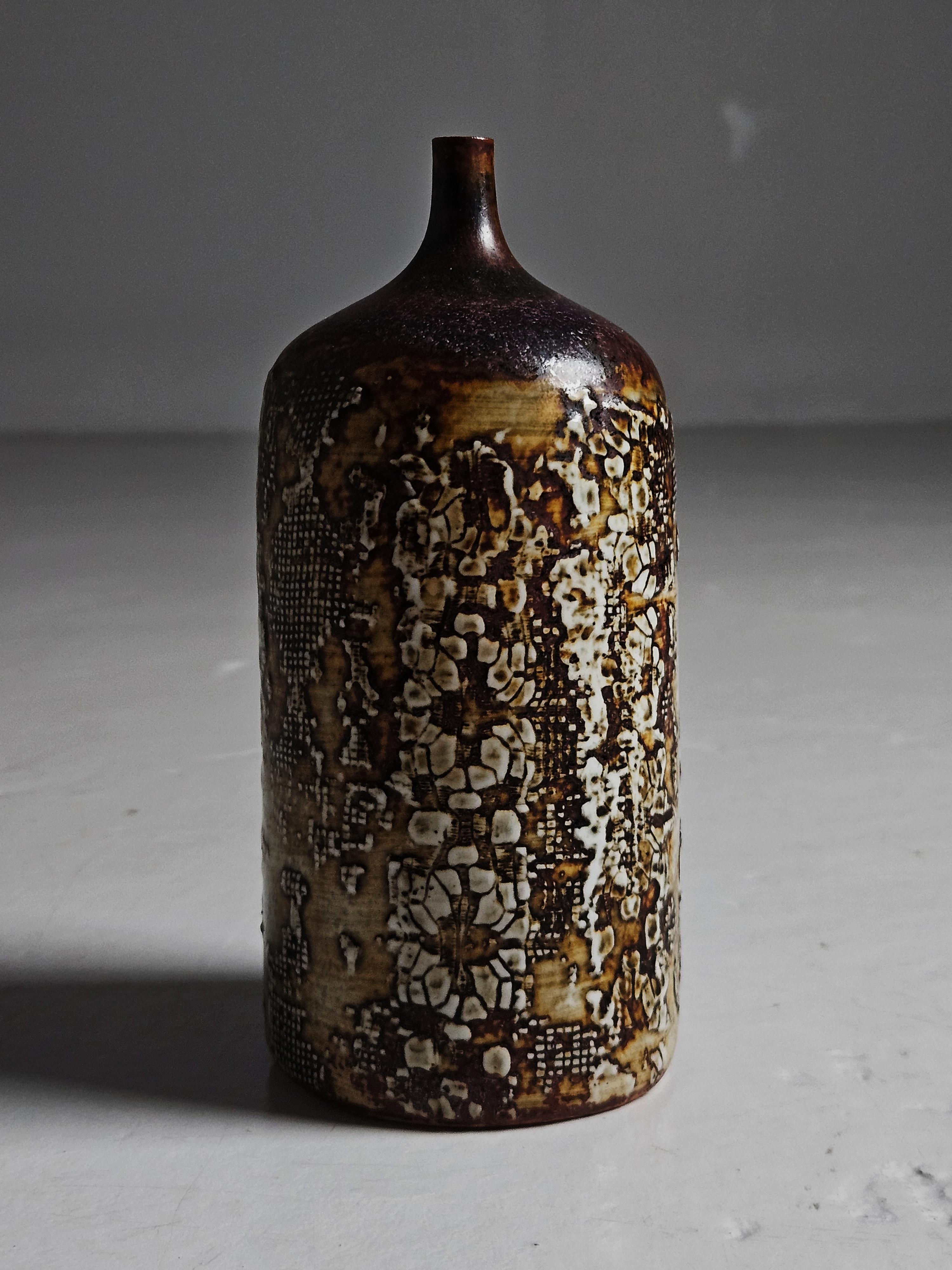 Svedese Vaso in gres di Stig Lindberg per Gustavsberg, Svezia, anni '50 in vendita