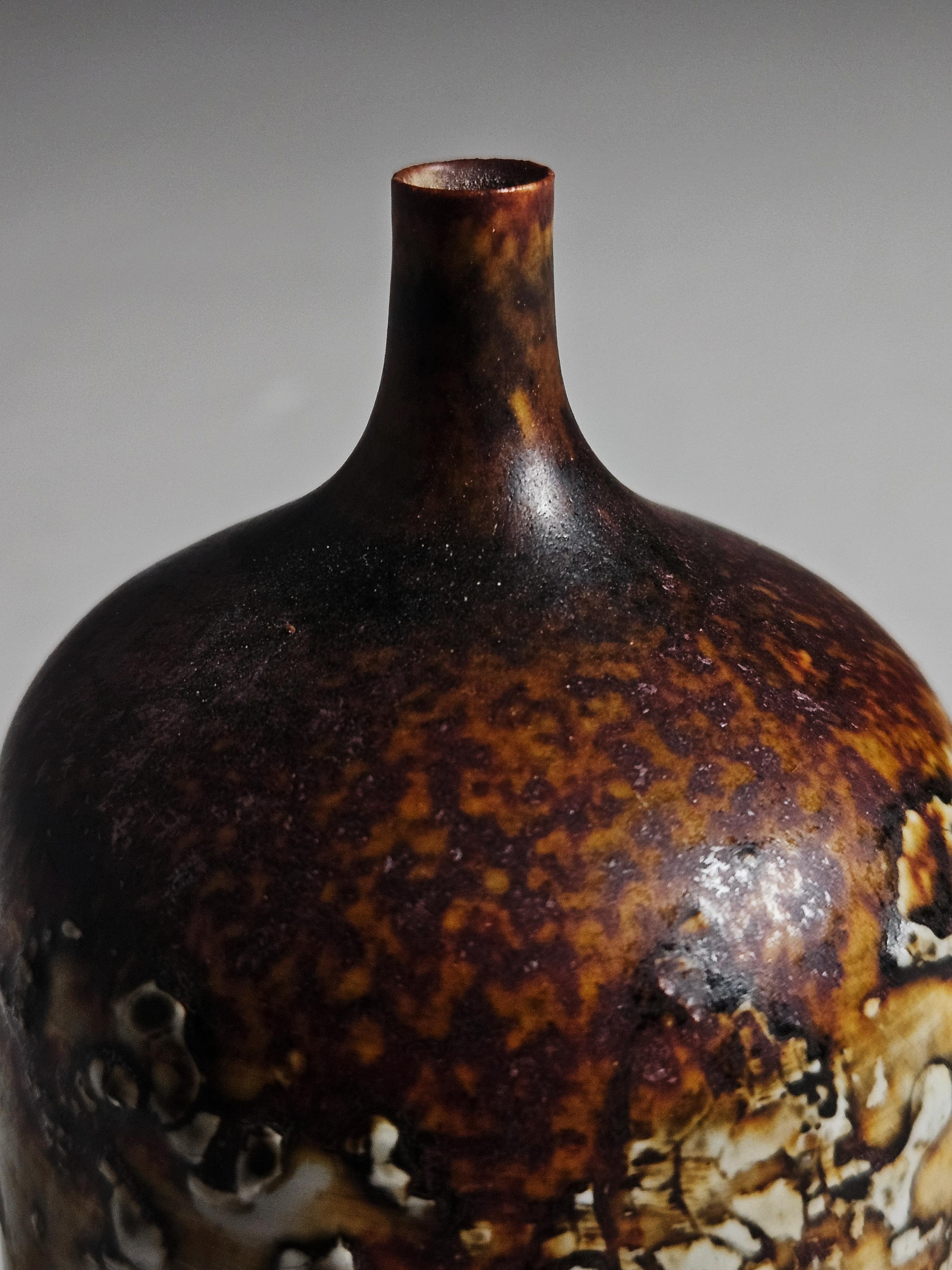 Grès porcellanato Vaso in gres di Stig Lindberg per Gustavsberg, Svezia, anni '50 in vendita