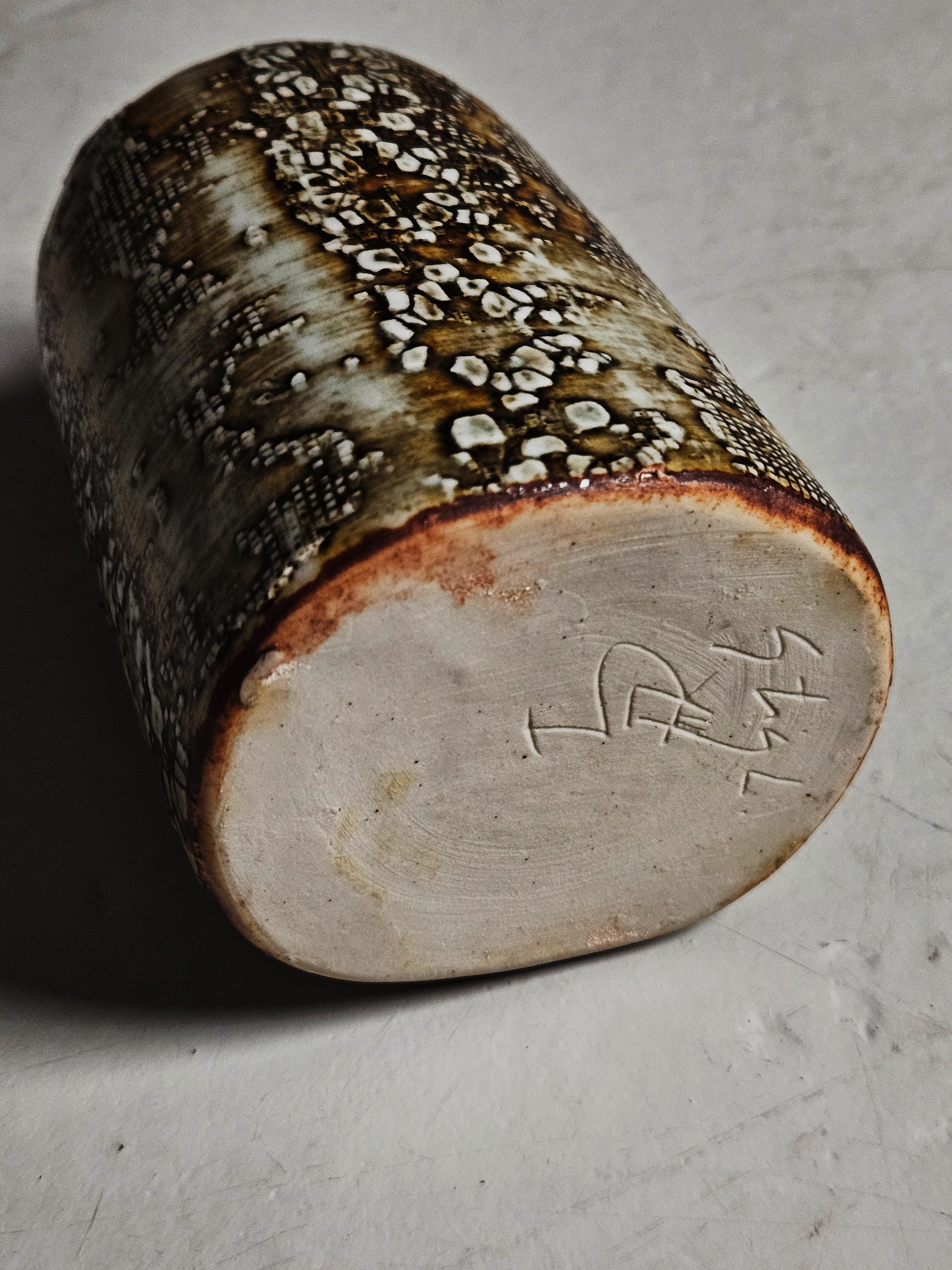 Vaso in gres di Stig Lindberg per Gustavsberg, Svezia, anni '50 in vendita 1