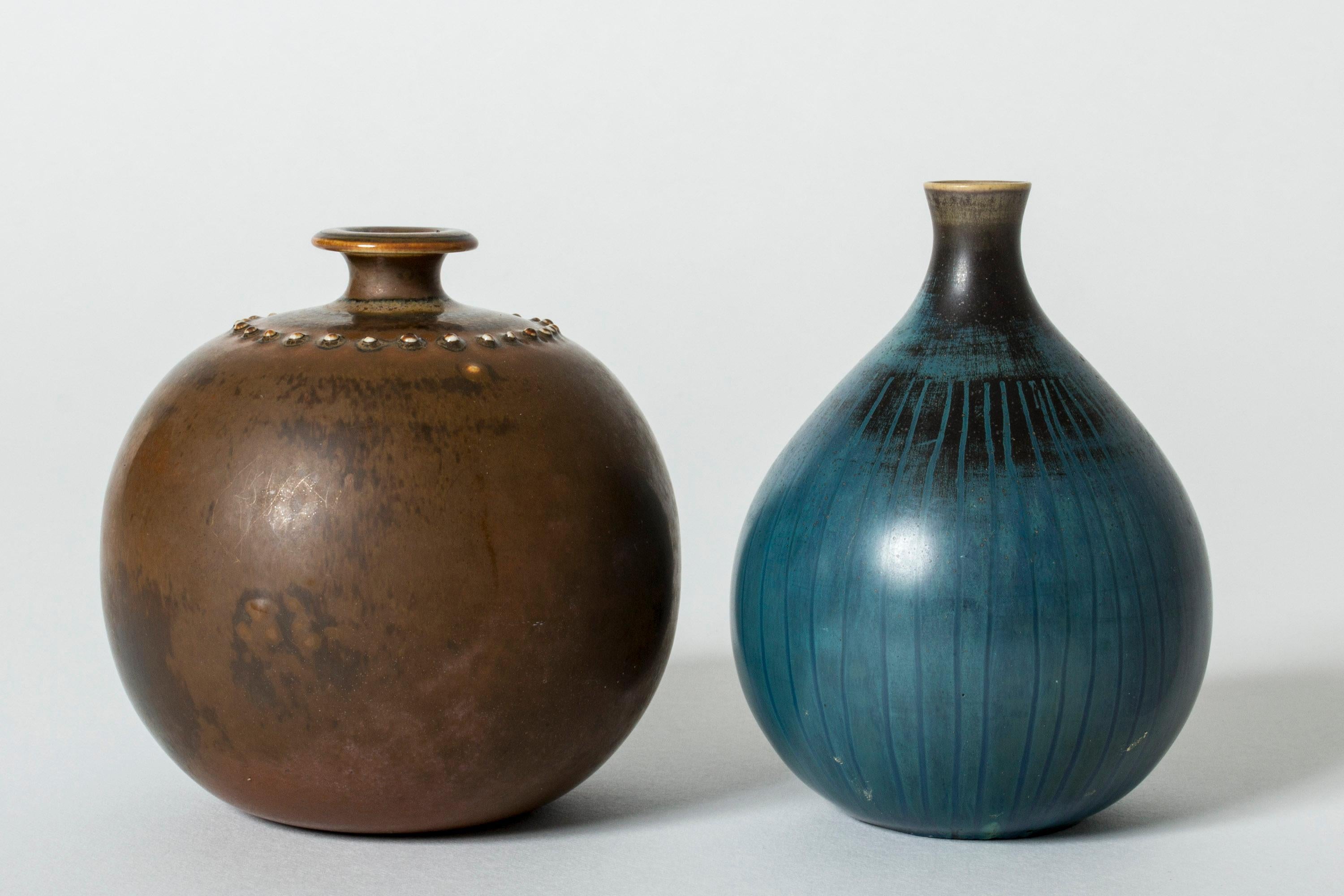 Grès porcellanato Vaso in gres di Stig Lindberg, Gustavsberg, Svezia, anni '1960 in vendita