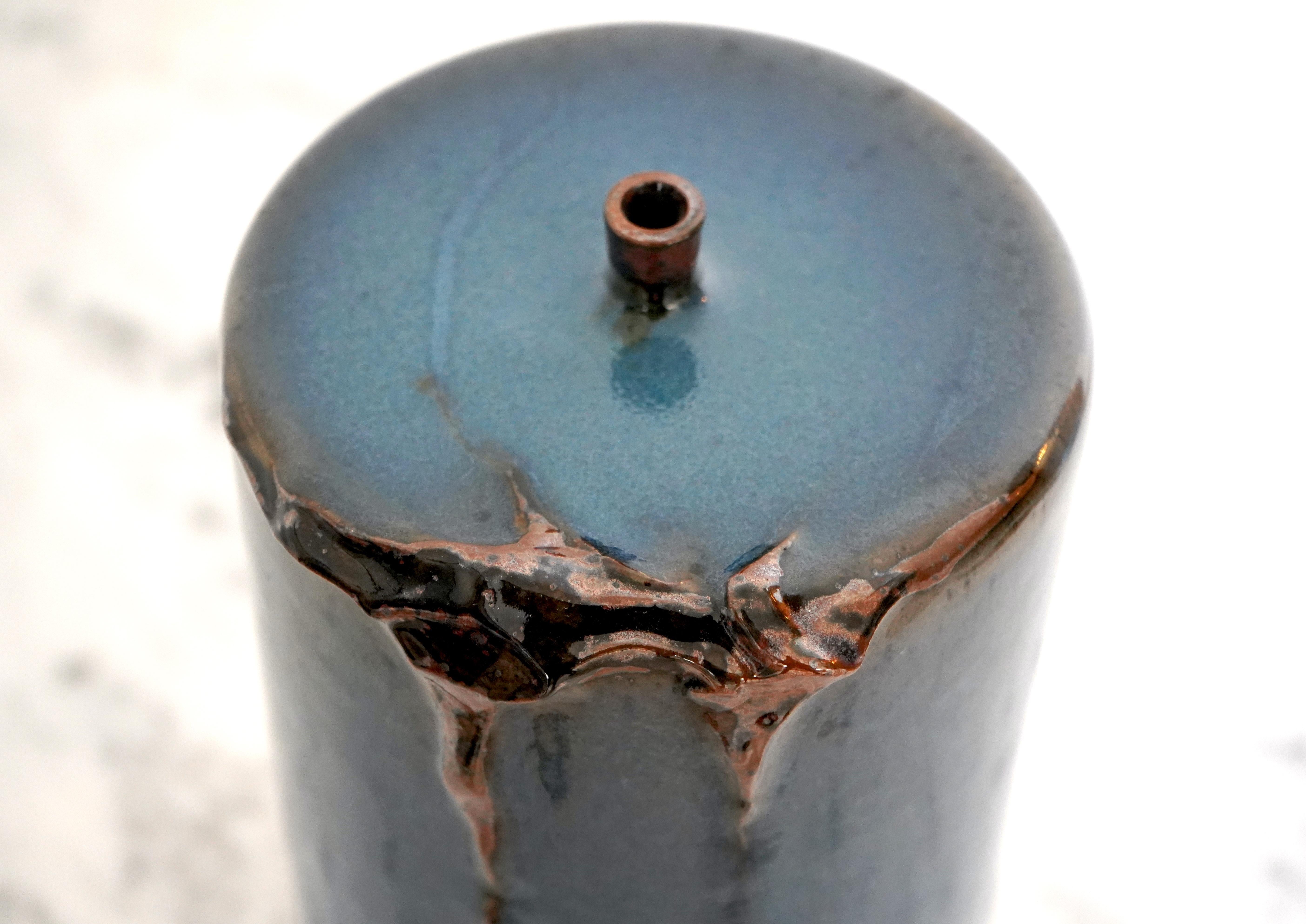 Late 20th Century Stoneware Vase by Swedish Ceramist Claes Thell For Sale