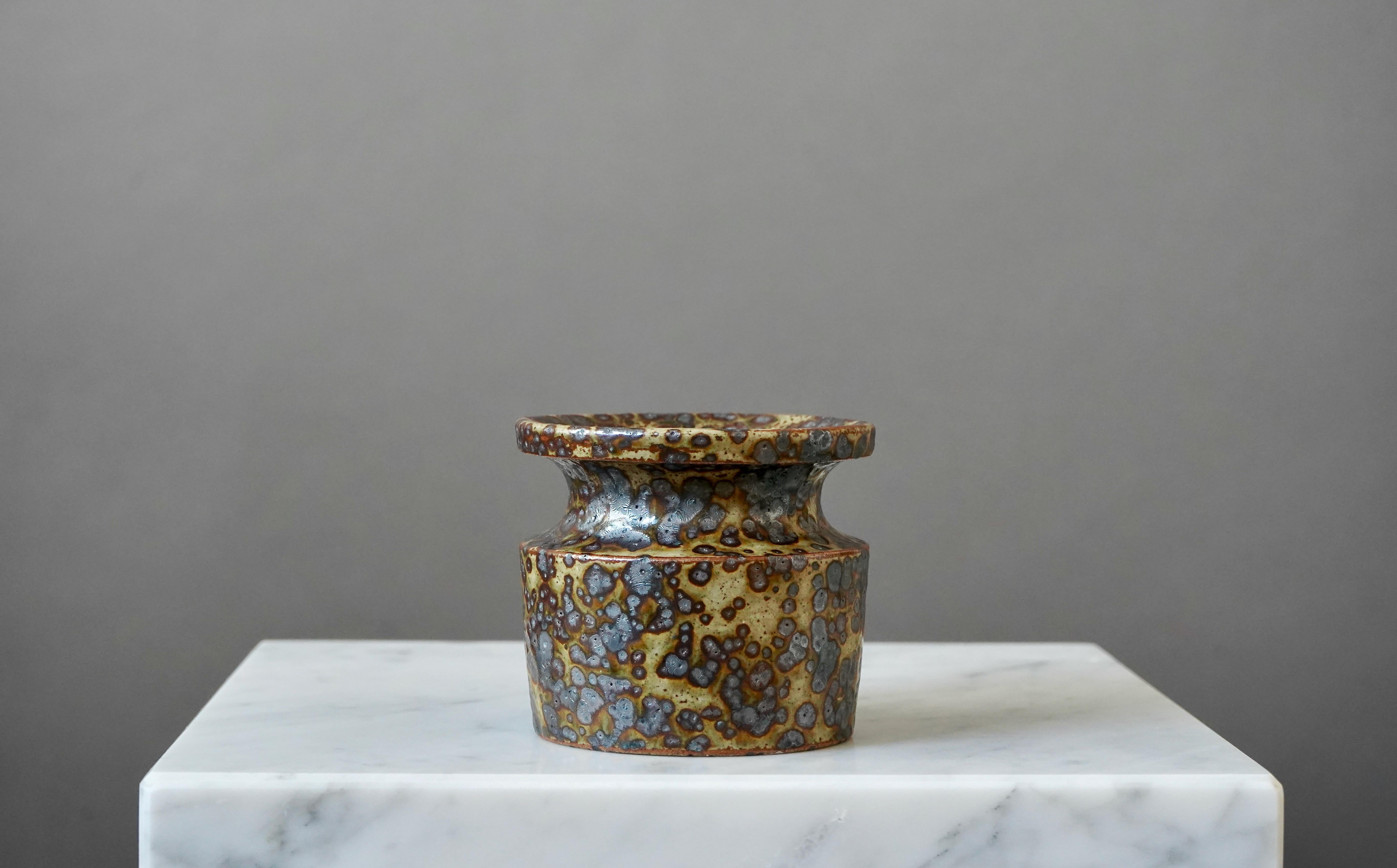 Ceramic Stoneware Vase by Swedish Ceramist Claes Thell