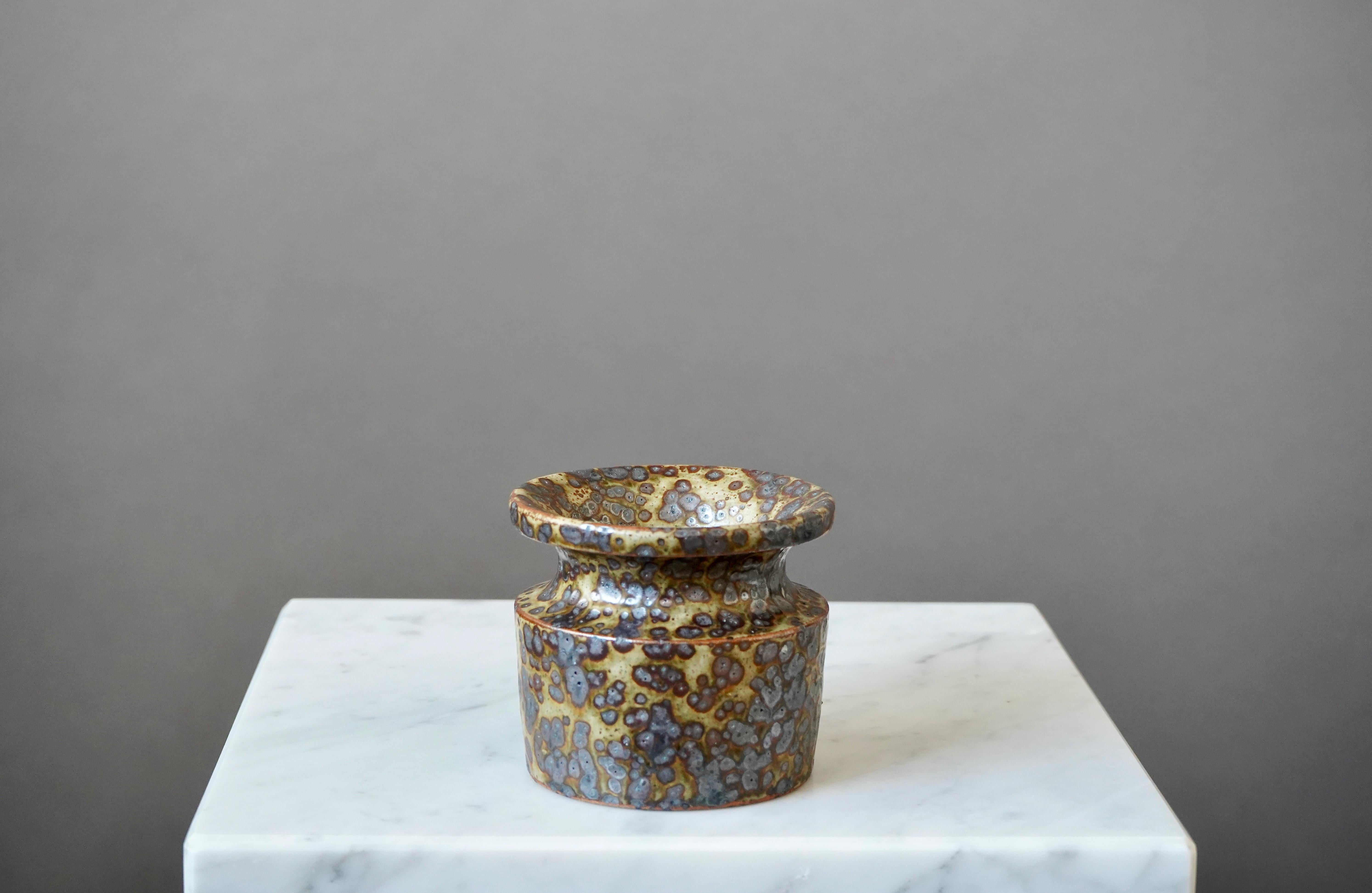 Stoneware Vase by Swedish Ceramist Claes Thell 1