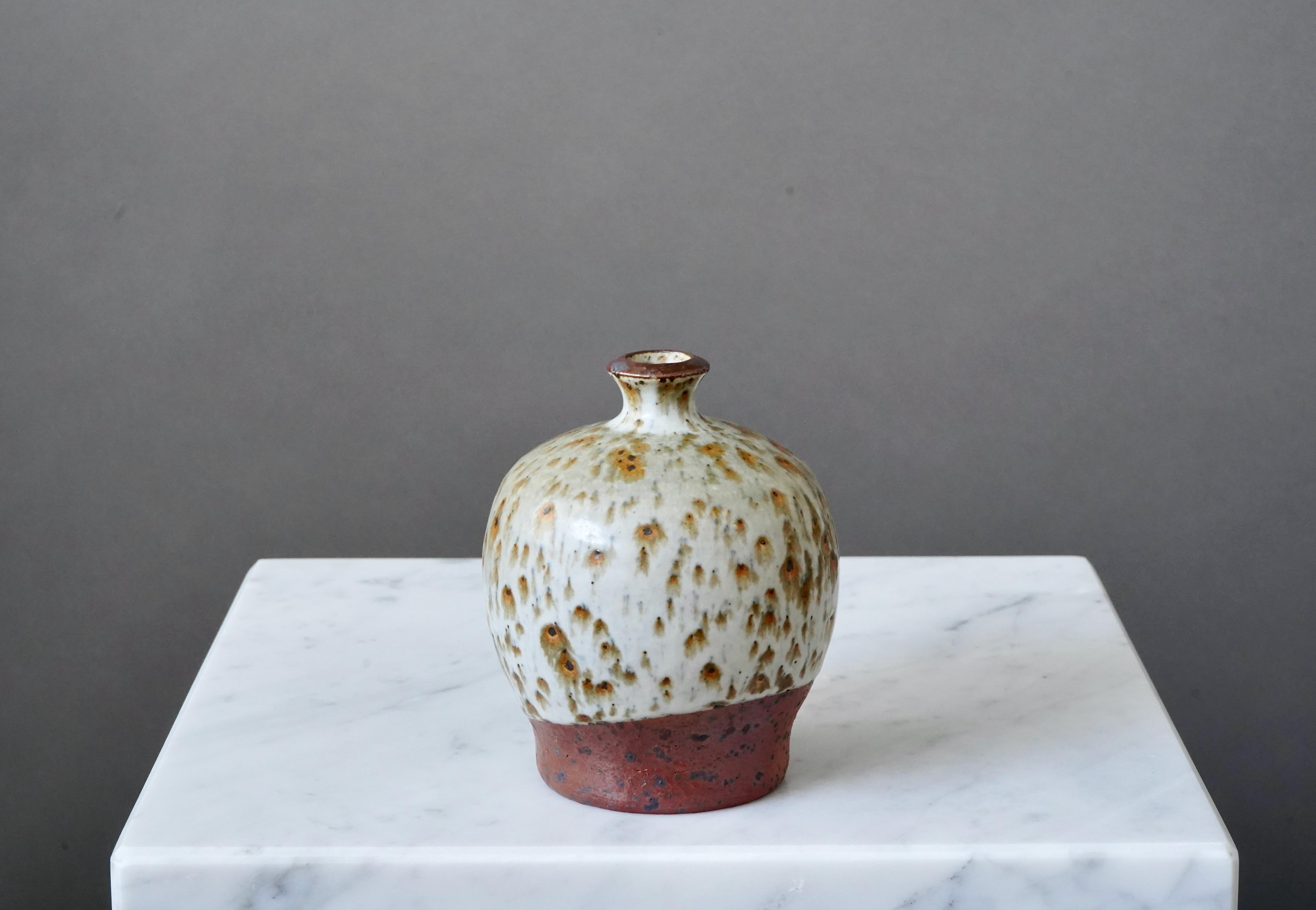 Vase aus Steingut des schwedischen Keramikers Rolf Palm, 1981 (20. Jahrhundert) im Angebot