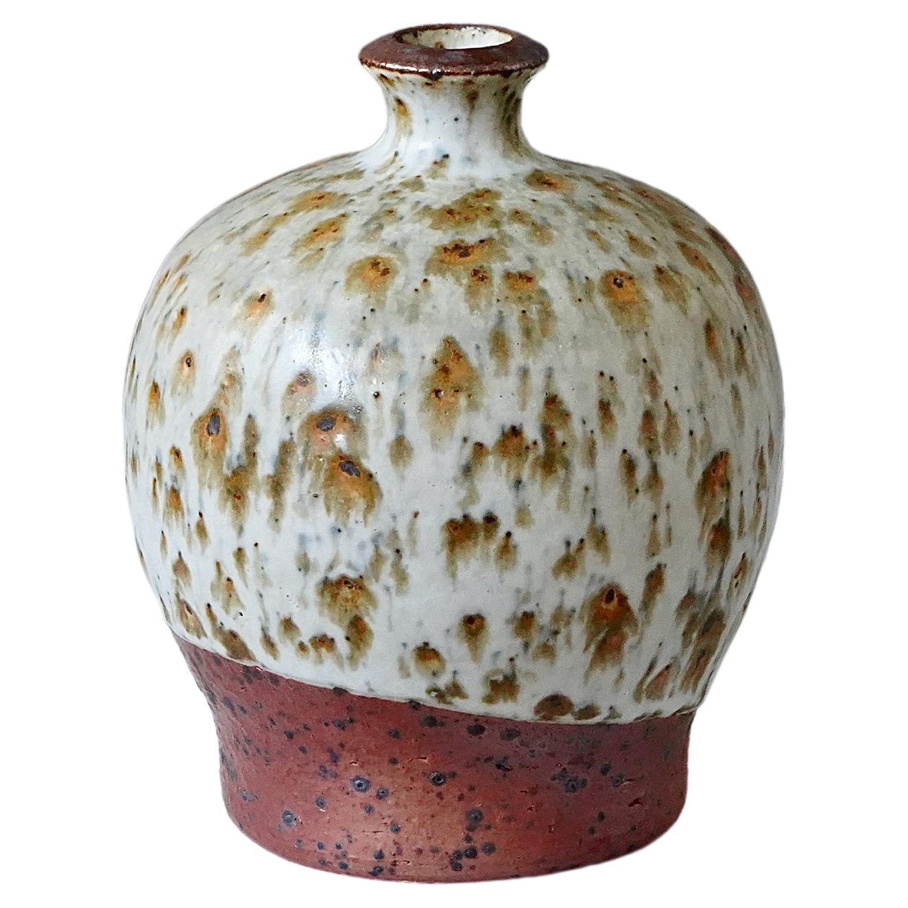 Stoneware Vase by Swedish Ceramist Rolf Palm, 1981