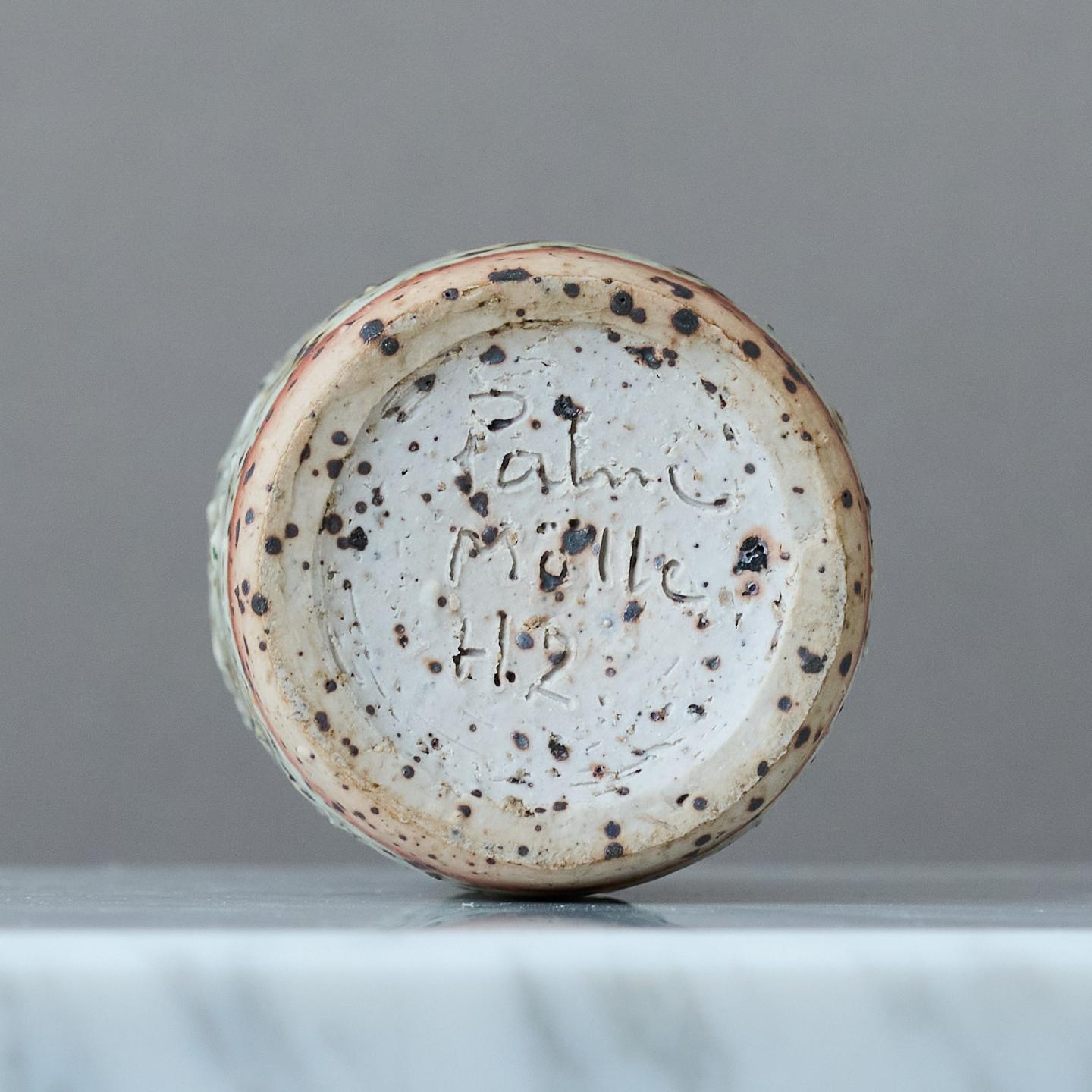 Late 20th Century Stoneware Vase by Swedish Ceramist Rolf Palm, 1982 For Sale