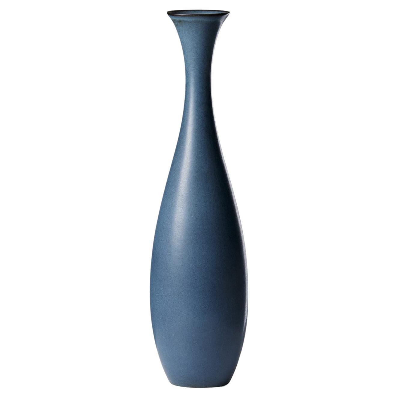 Stoneware vase designed by Carl-Harry Stålhane for Rörstrand, Sweden, 1950s For Sale